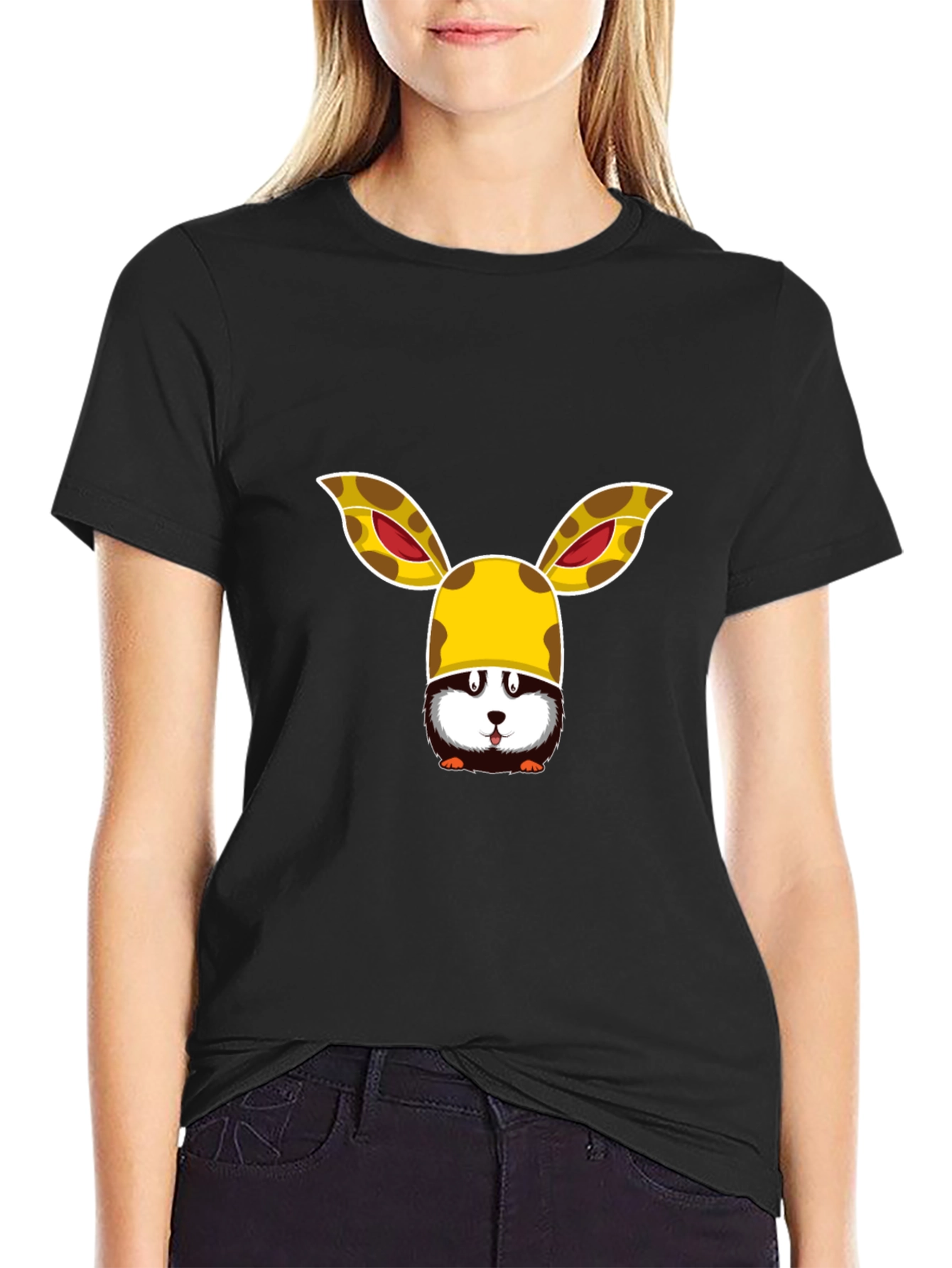Whimsical Animal Tee - Giraffe Bunny
