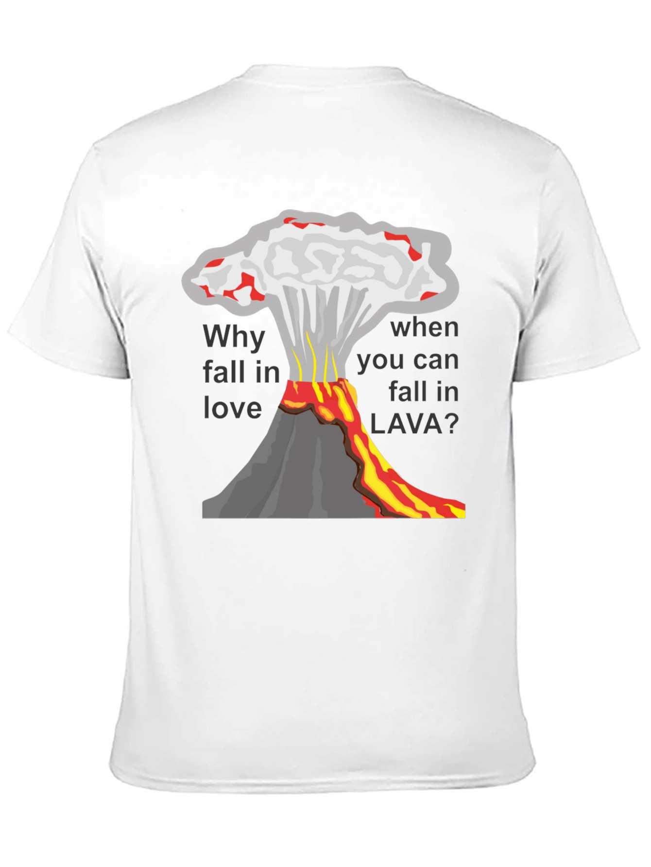 Volcano Lava Love Mens T-Shirt