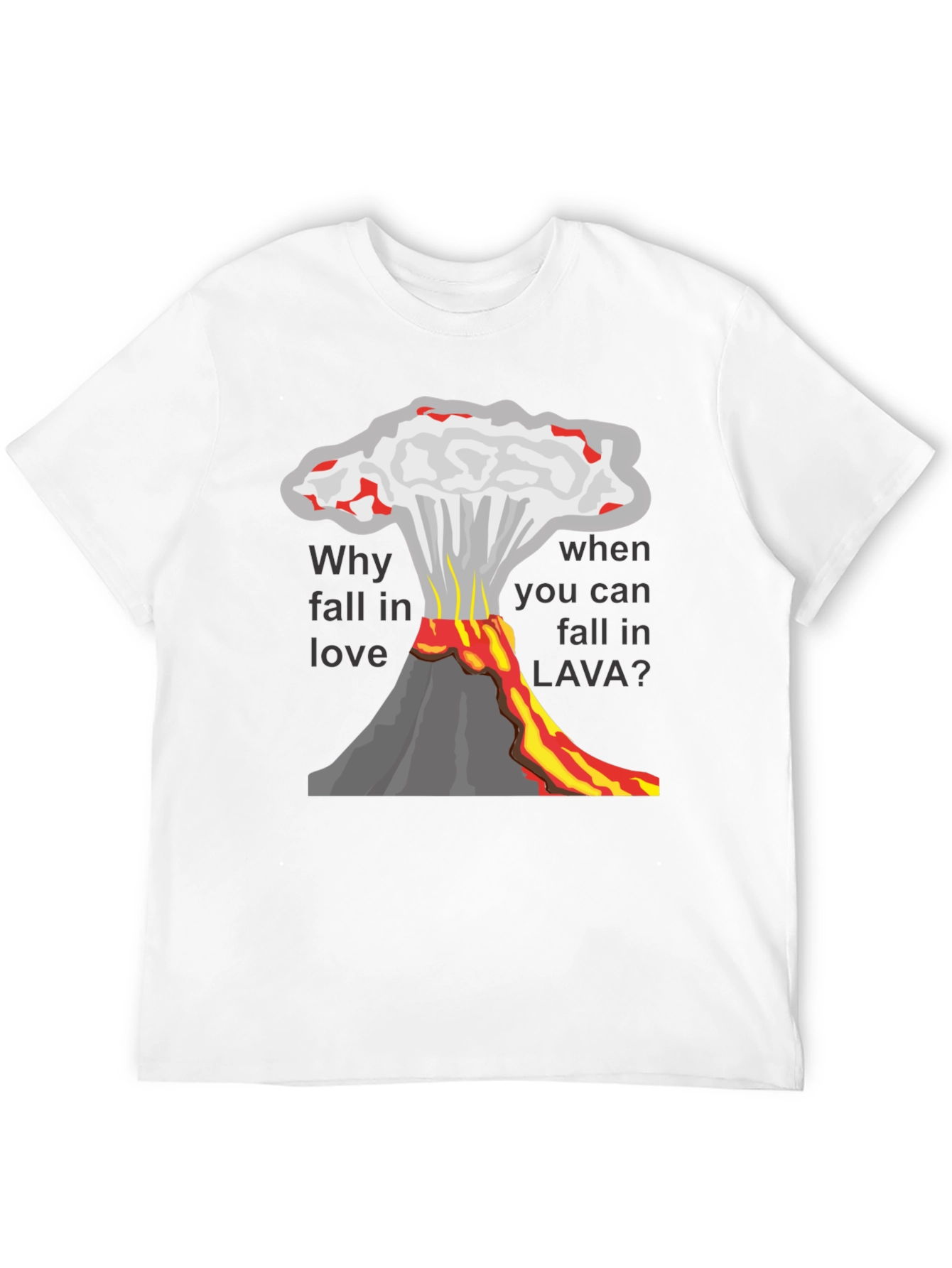 Volcano Lava Love Mens T-Shirt