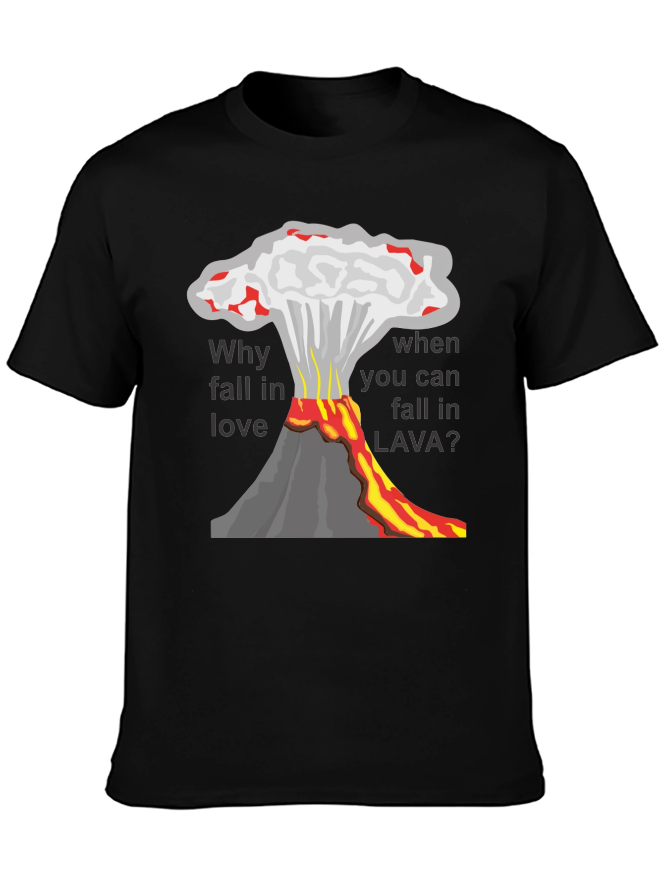 Volcano Lava Love Mens T-Shirt