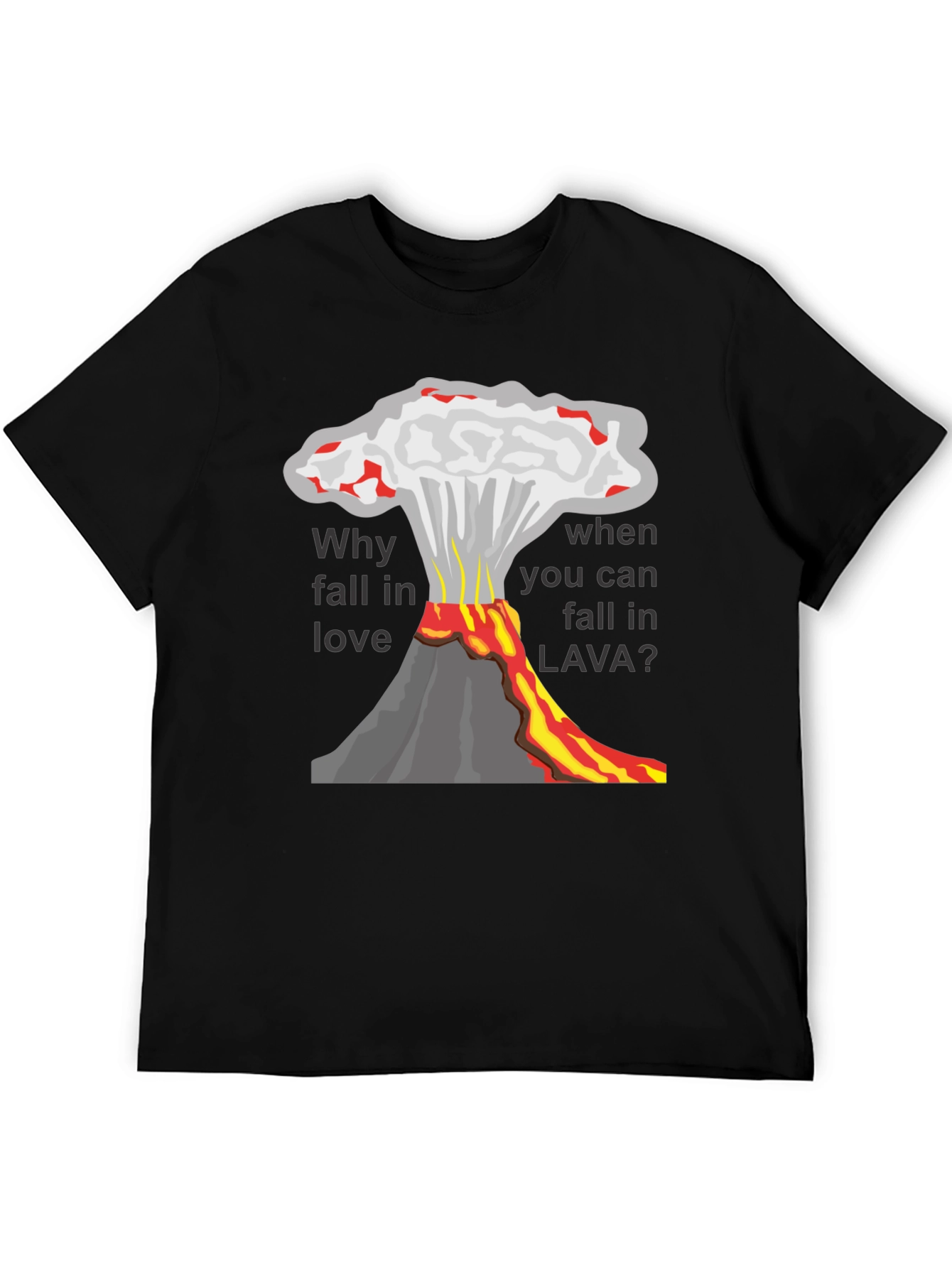 Volcano Lava Love Mens T-Shirt