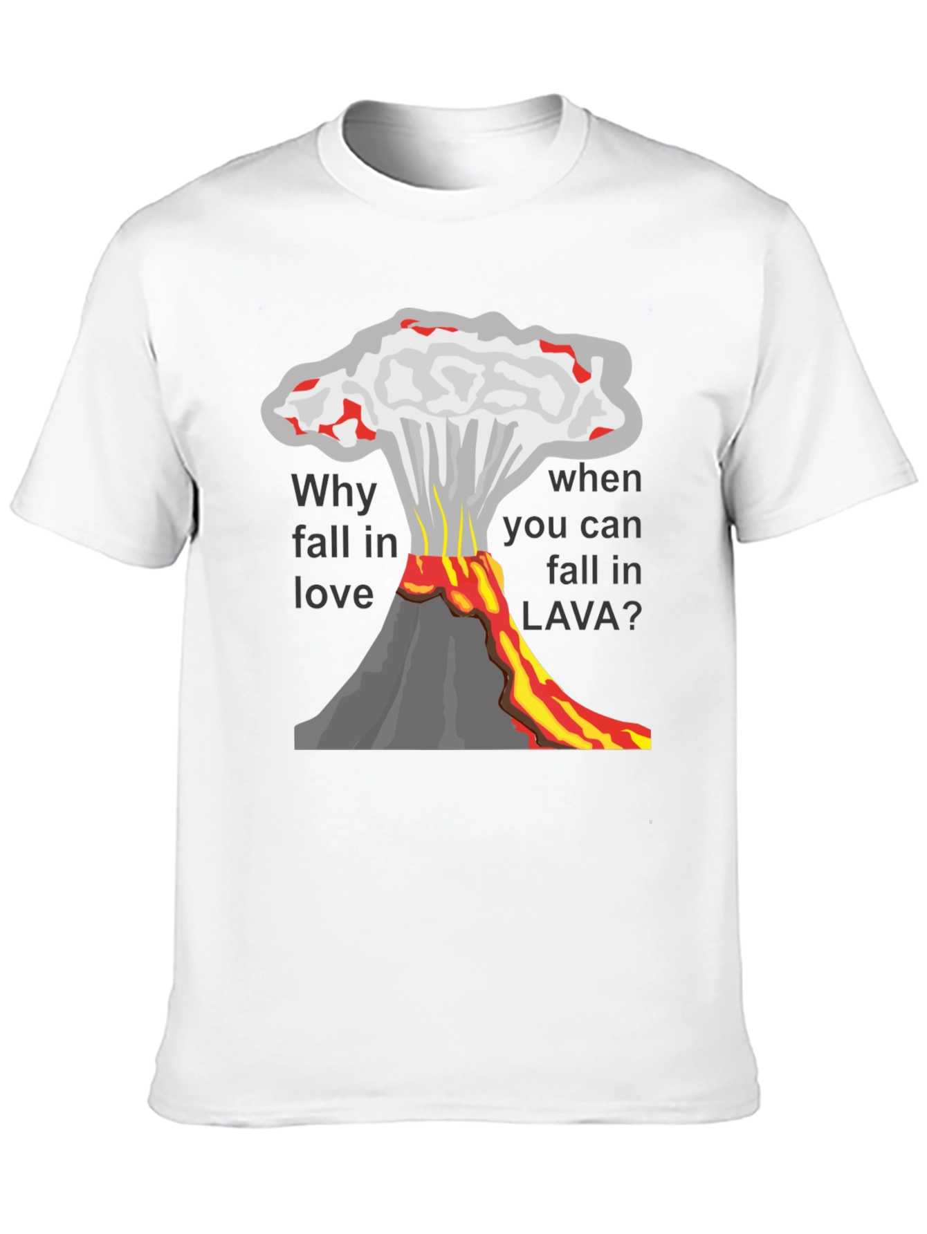 Volcano Lava Love Mens T-Shirt