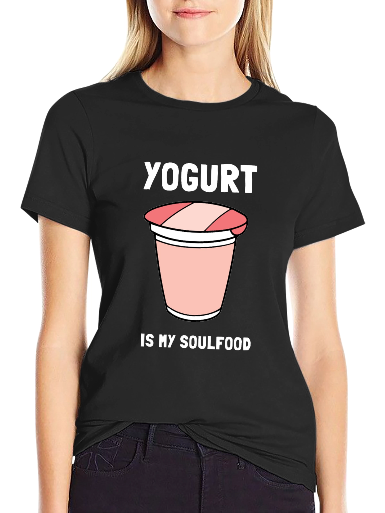 Yogurt is My Soulfood Black Graphic Tee