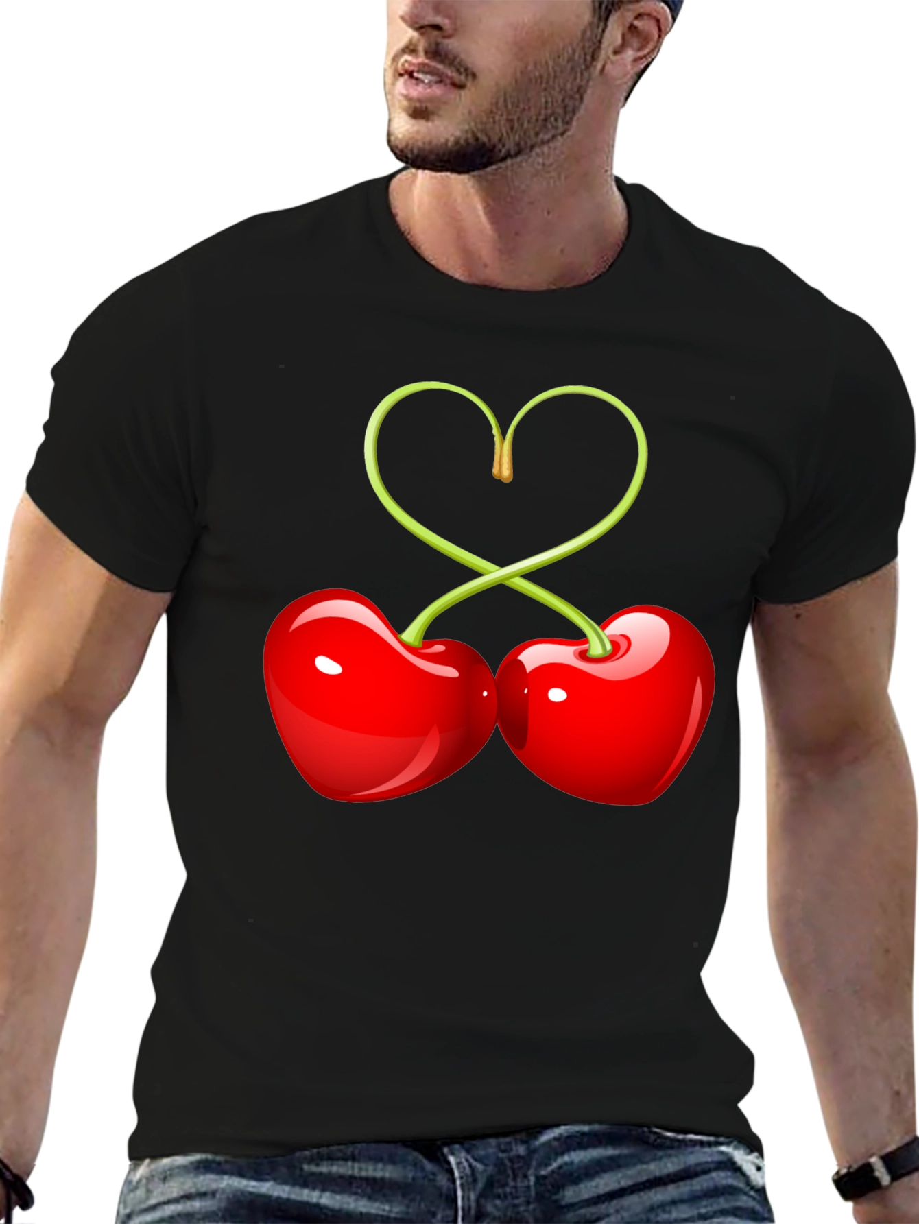Sweet Cherry Heart Graphic Tee