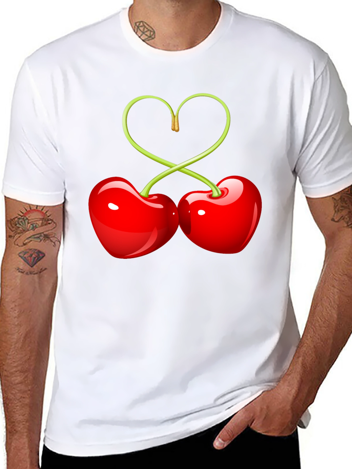 Sweet Cherry Heart Graphic Tee