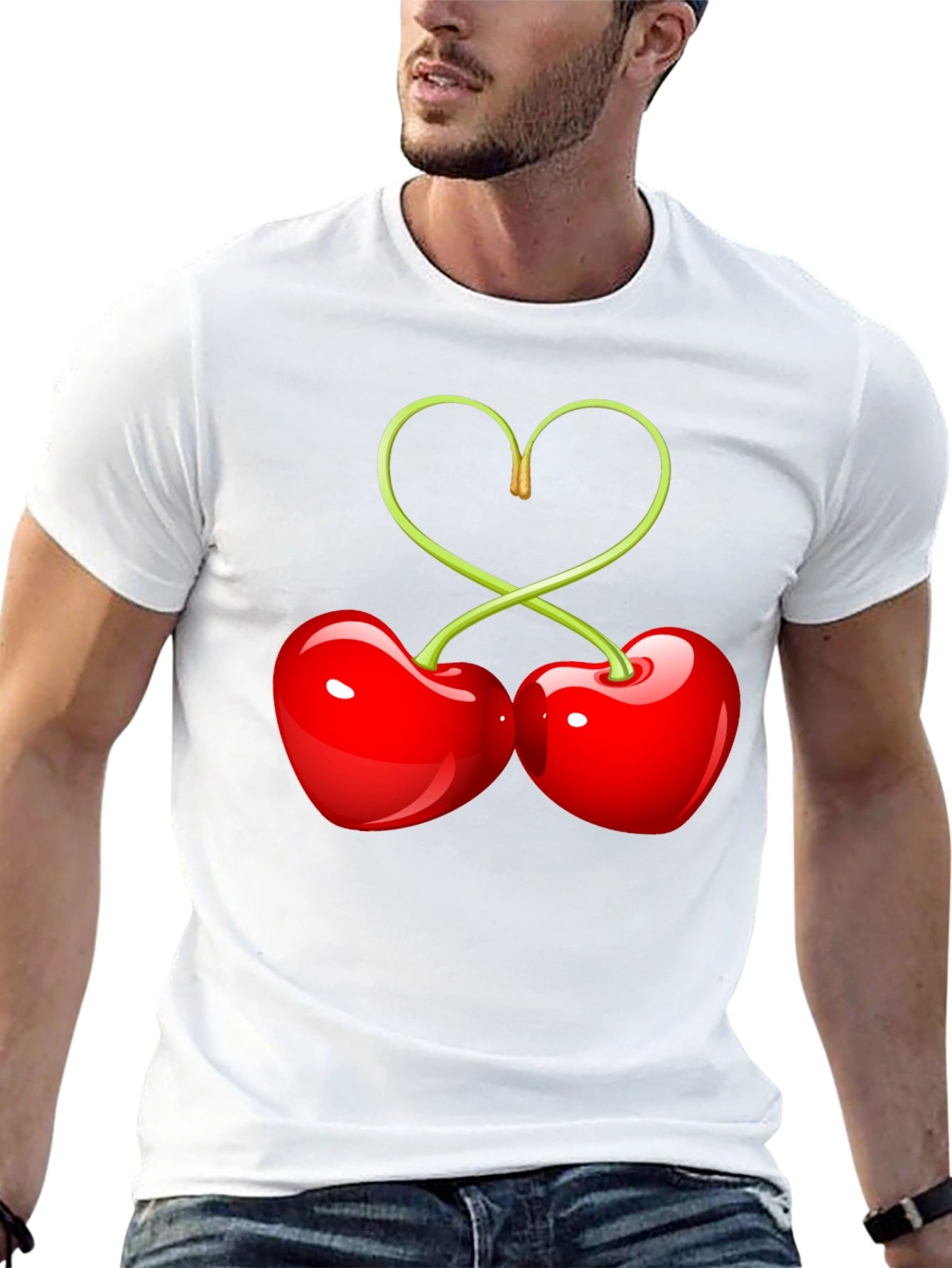 Sweet Cherry Heart Graphic Tee