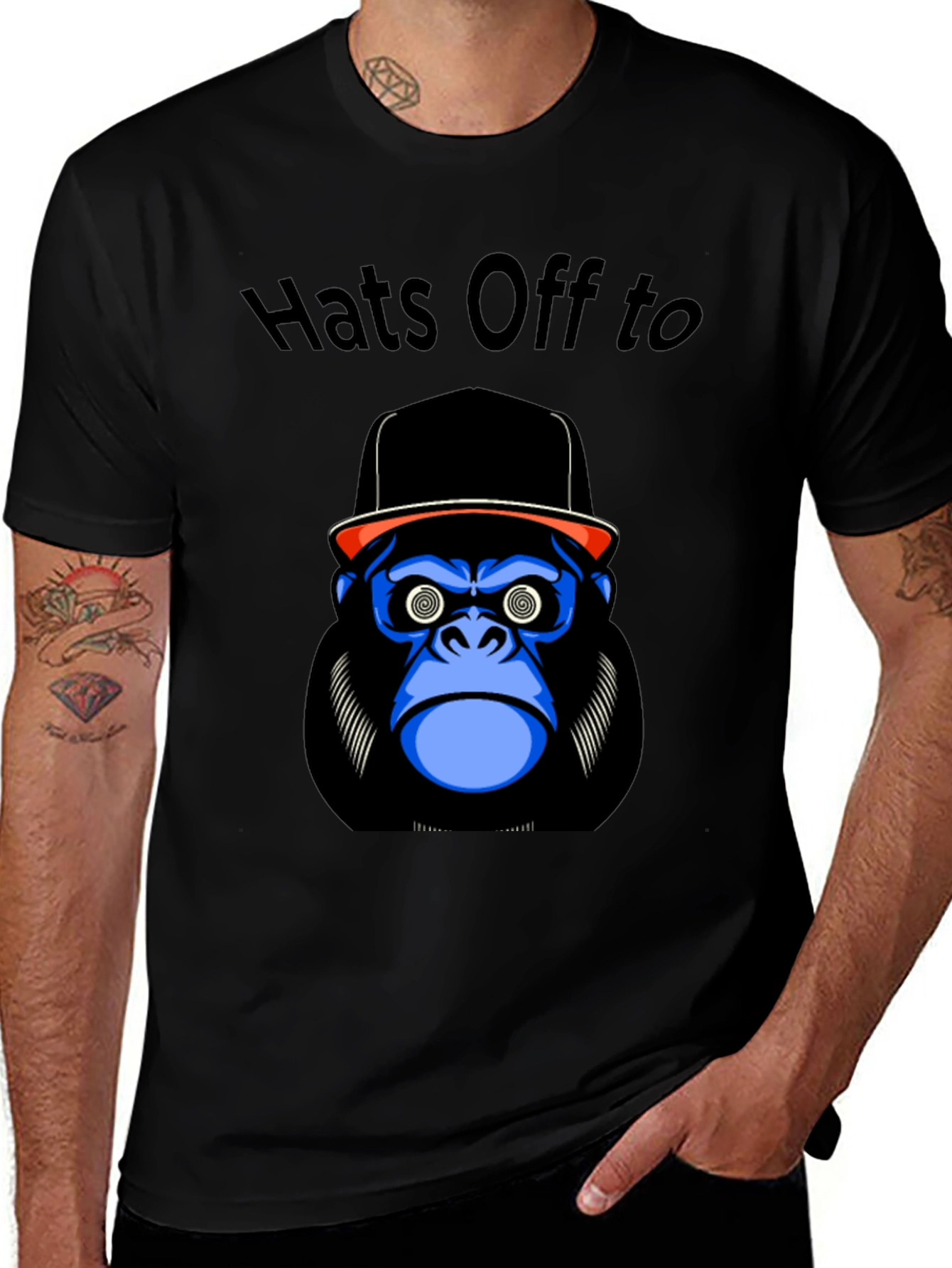 Hats Off To Gorilla Graphic T-Shirt