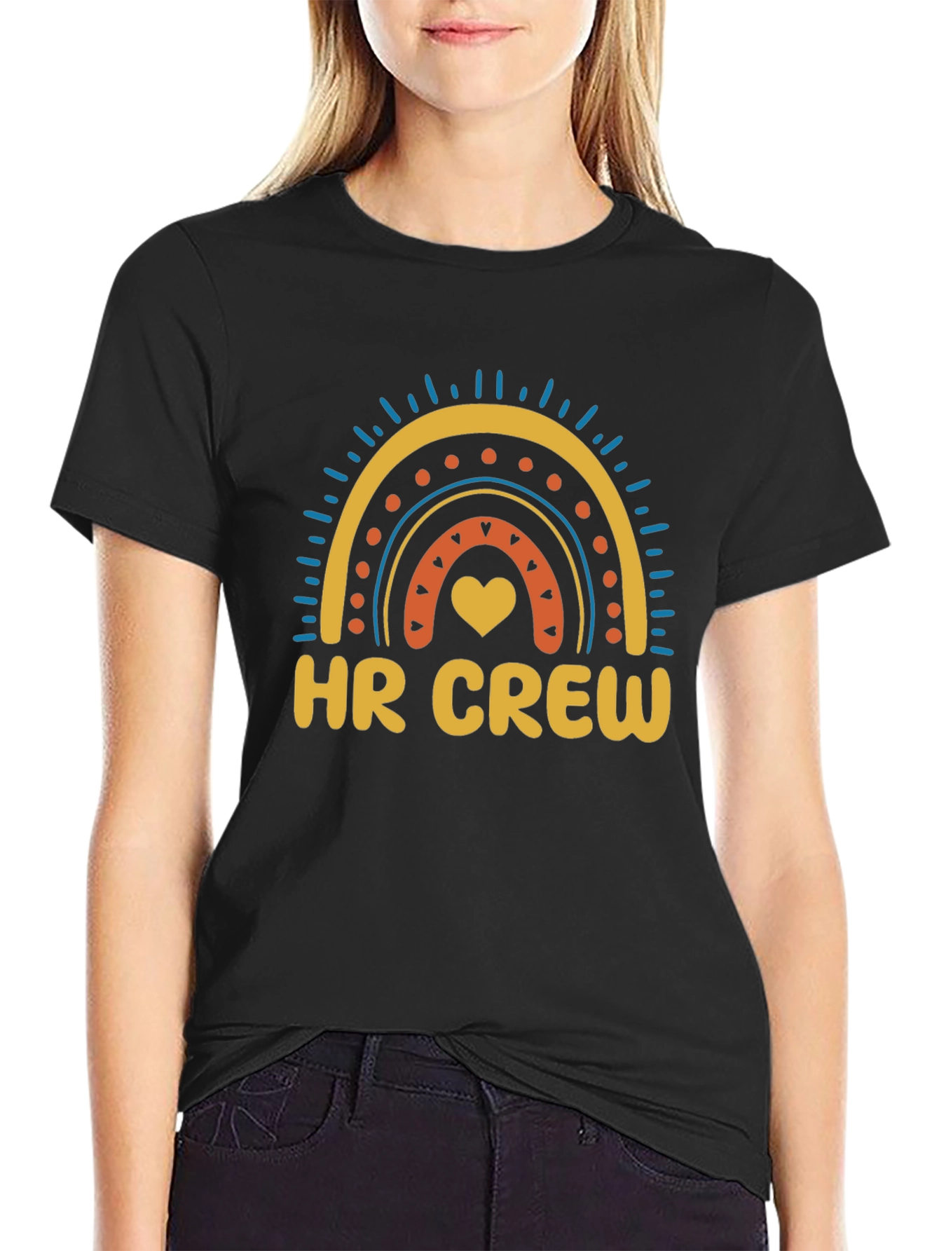 HR Crew Rainbow Graphic Tee - Black