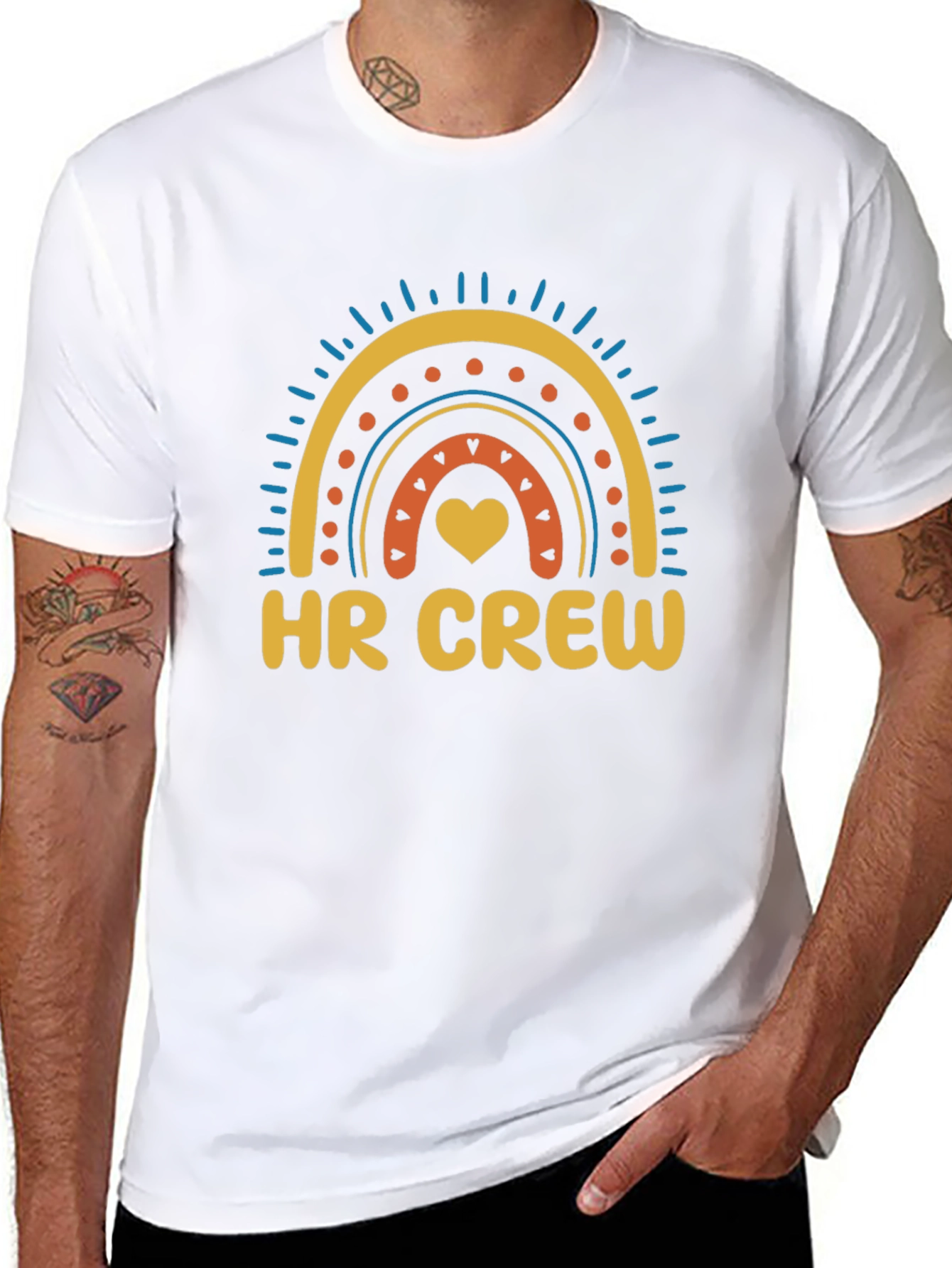 HR Crew Rainbow Graphic Tee - Black