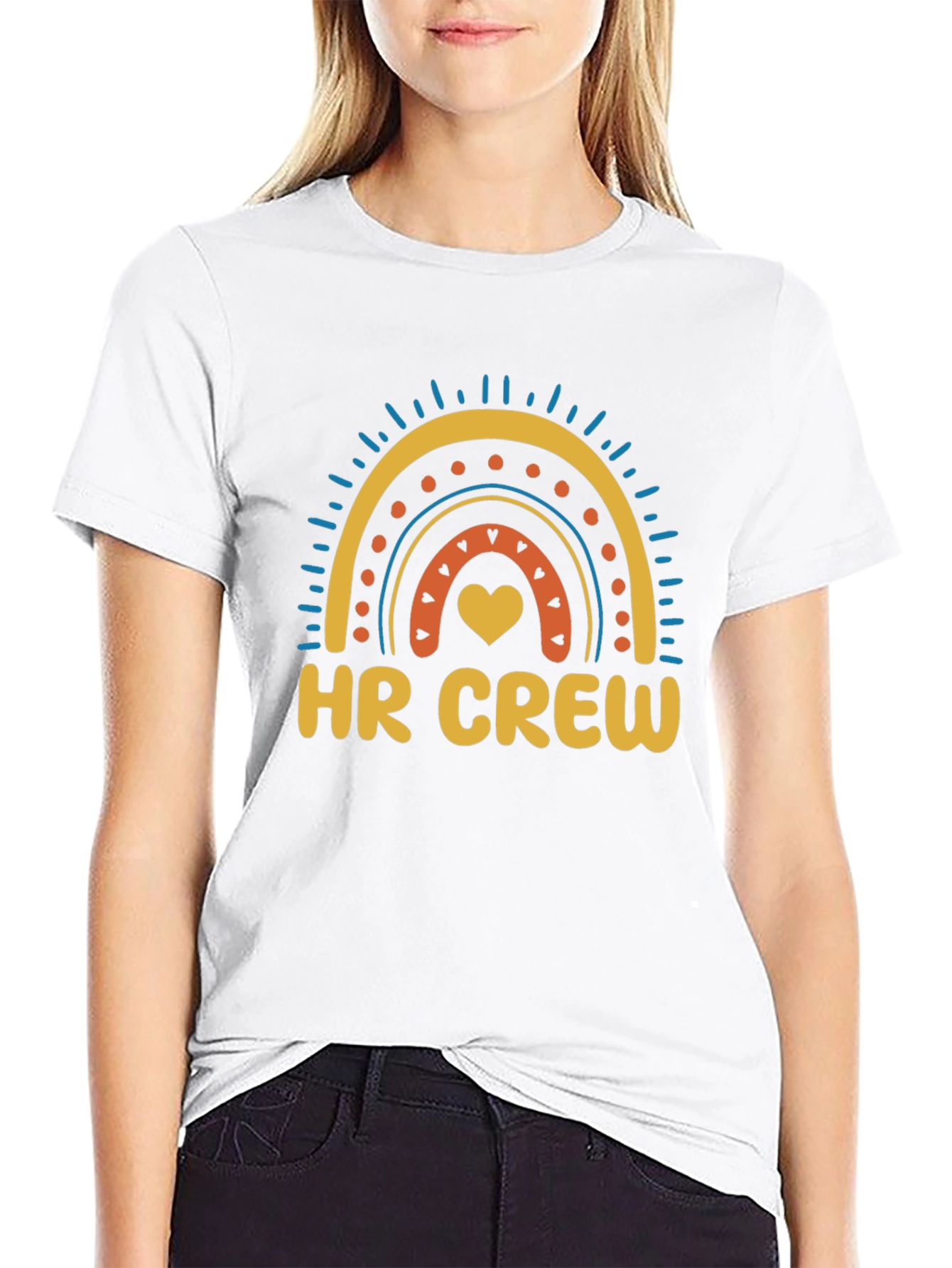 HR Crew Rainbow Graphic Tee - Black