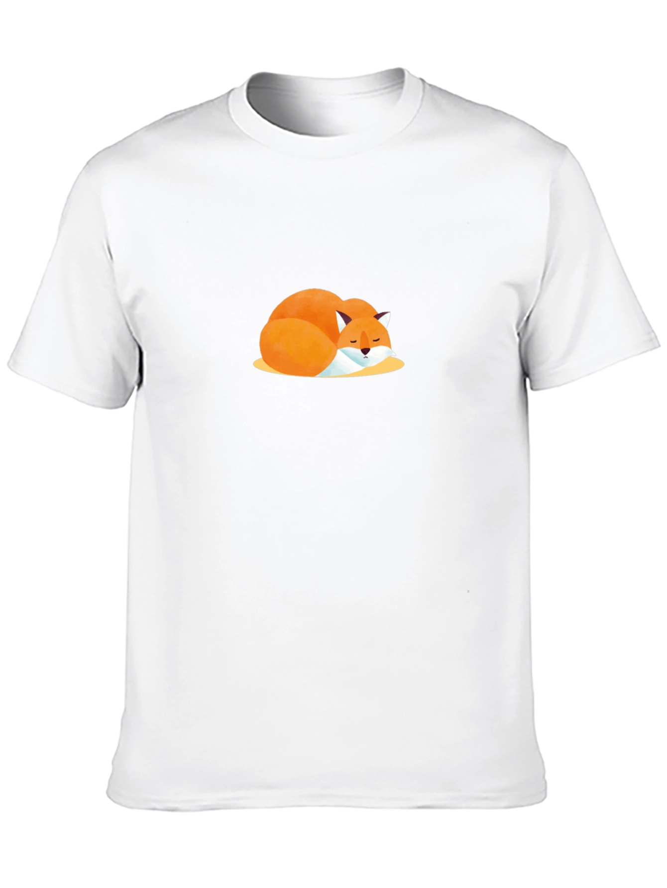 Sleeping Fox Graphic Tee - Comfortable Black T-Shirt