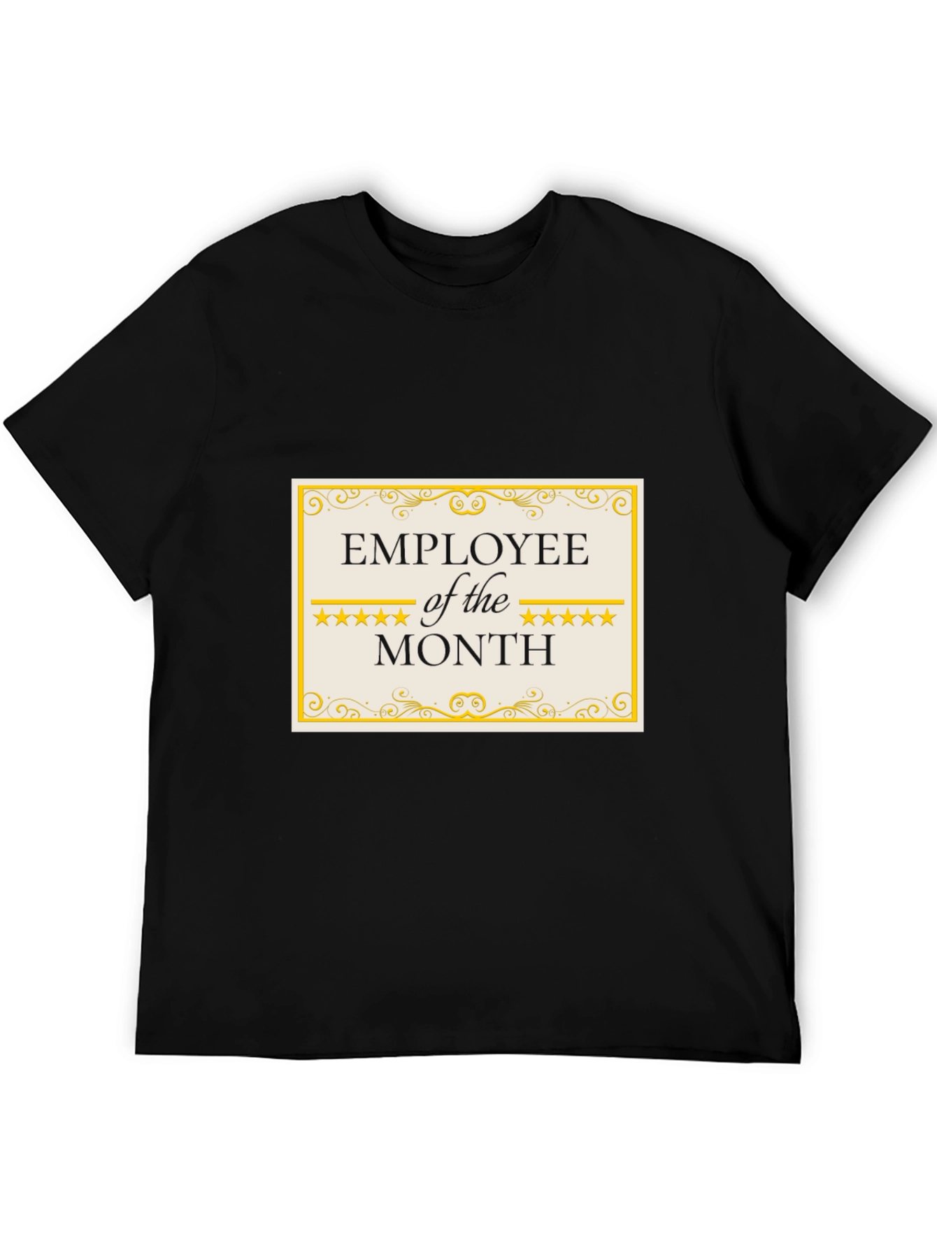 Employee of the Month T-Shirt - Black Cotton