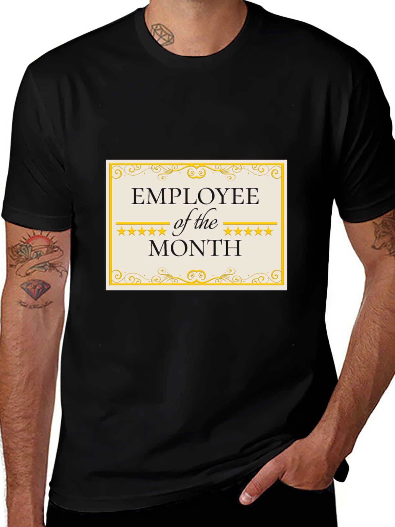 Employee of the Month T-Shirt - Black Cotton