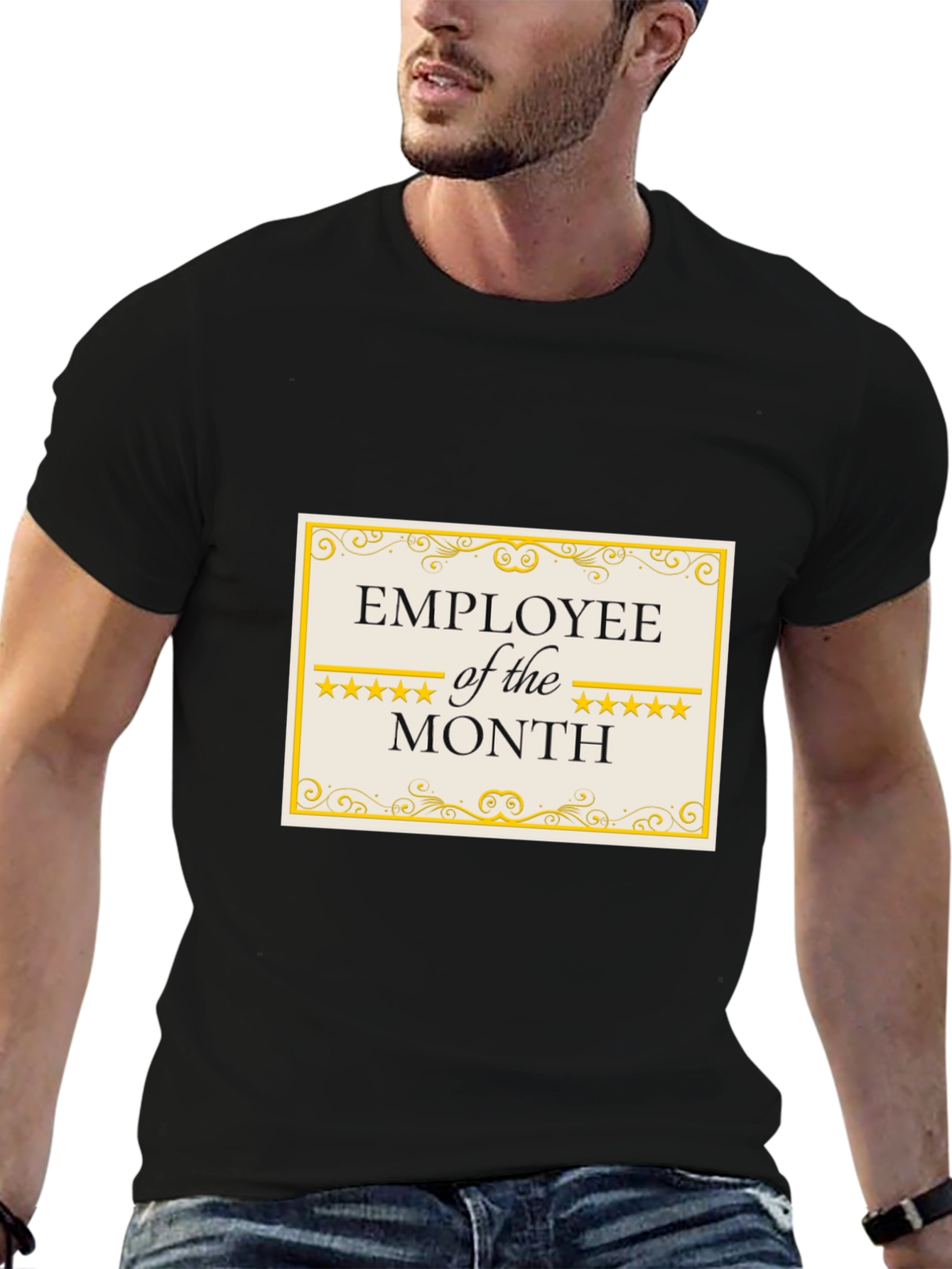 Employee of the Month T-Shirt - Black Cotton