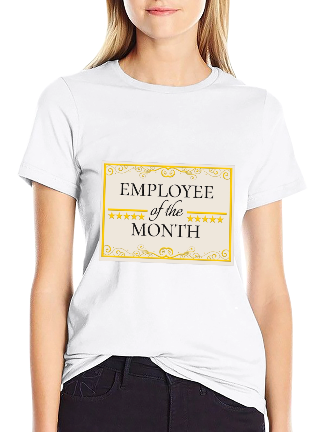 Employee of the Month T-Shirt - Black Cotton