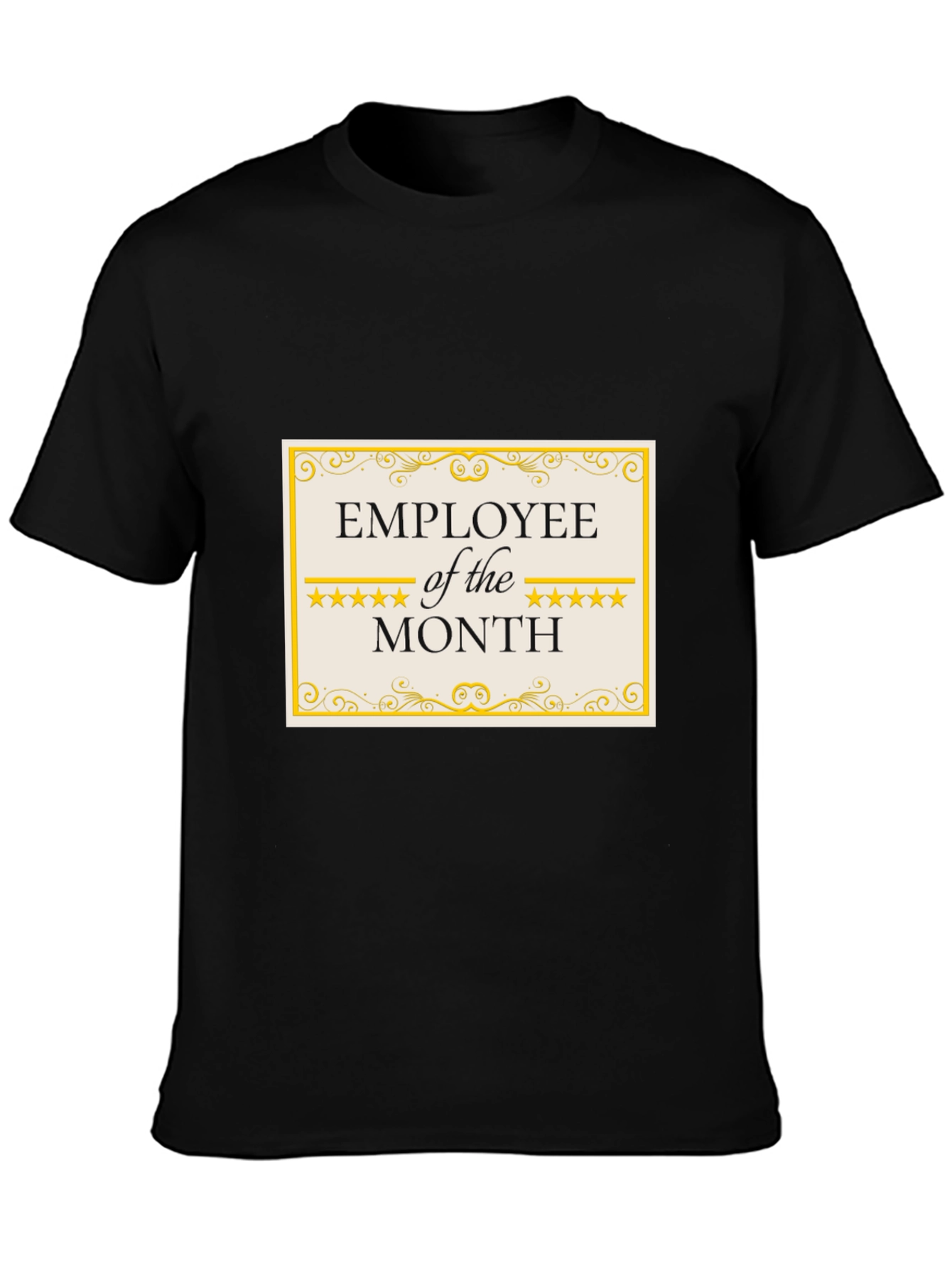 Employee of the Month T-Shirt - Black Cotton