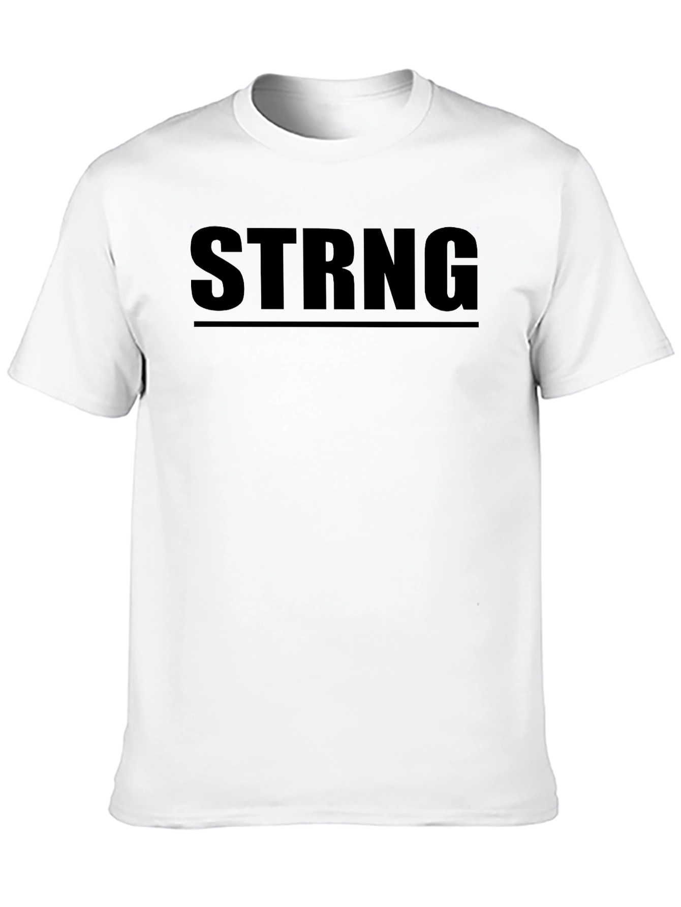 STRNG Graphic Tee - Black Crew Neck T-Shirt