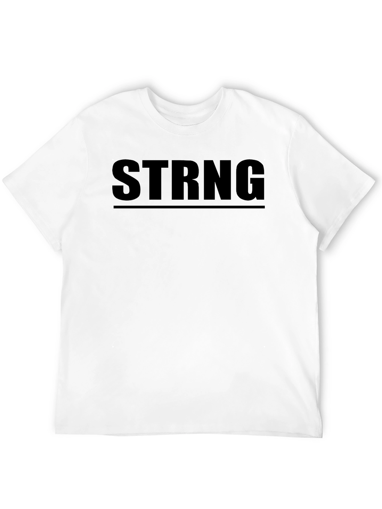 STRNG Graphic Tee - Black Crew Neck T-Shirt