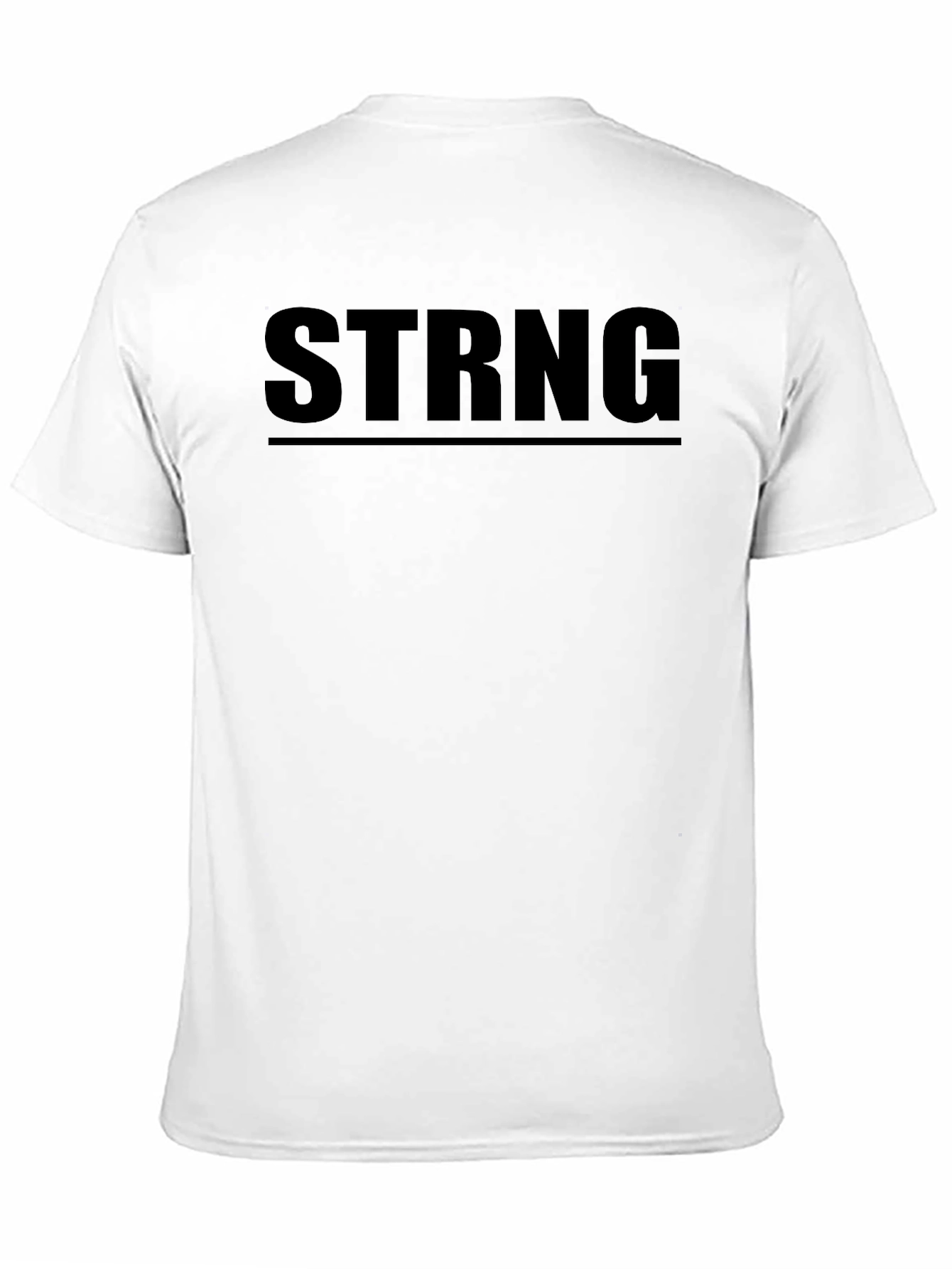 STRNG Graphic Tee - Black Crew Neck T-Shirt