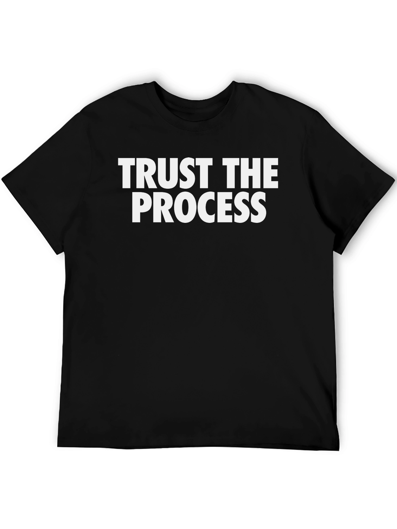 Trust The Process Black Cotton Graphic Tee