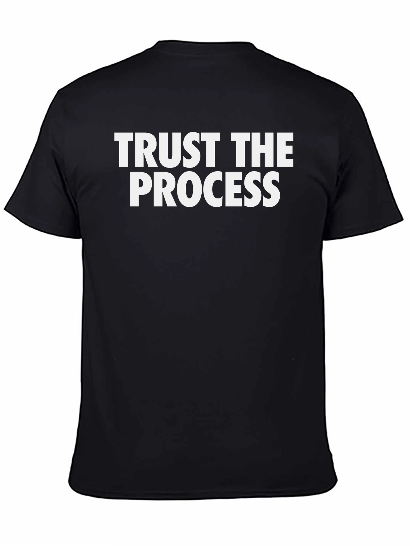 Trust The Process Black Cotton Graphic Tee