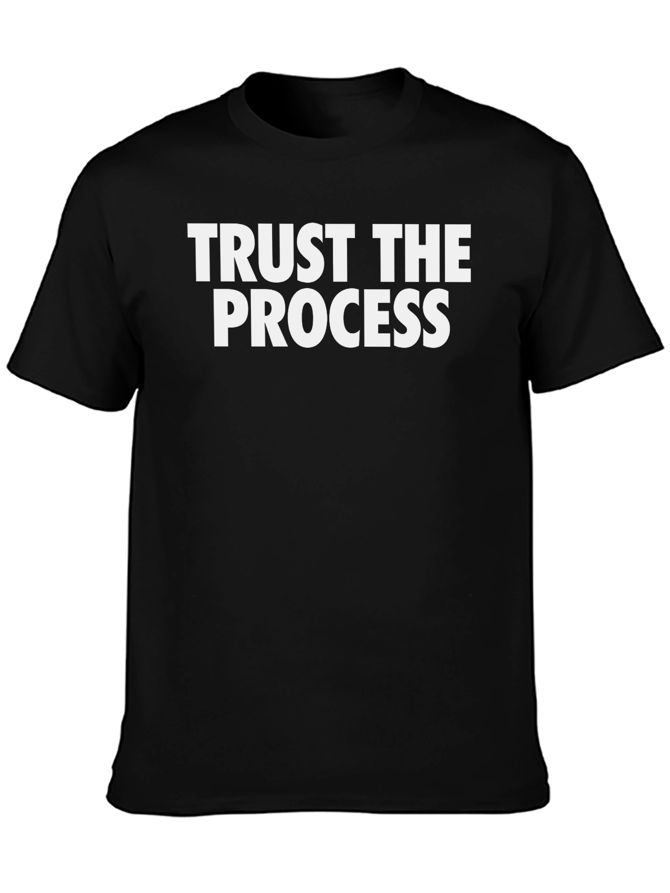 Trust The Process Black Cotton Graphic Tee