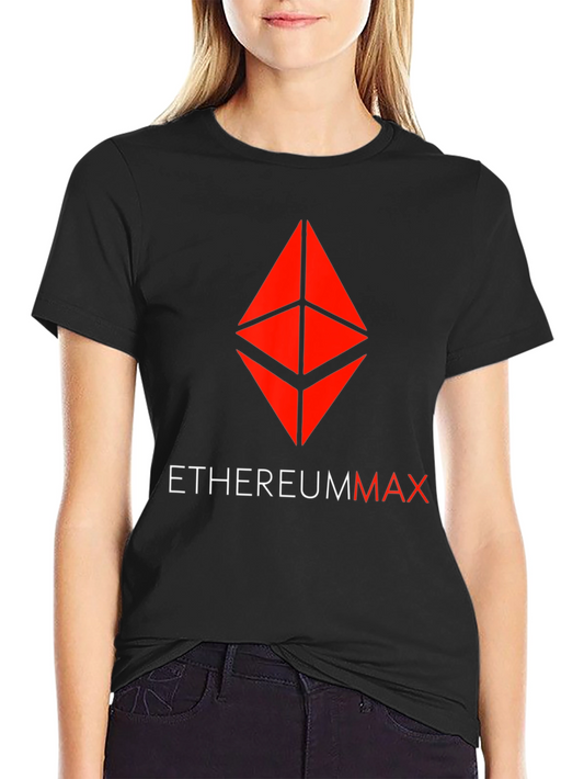 Ethereum Max Logo T-Shirt Crypto Black Tee
