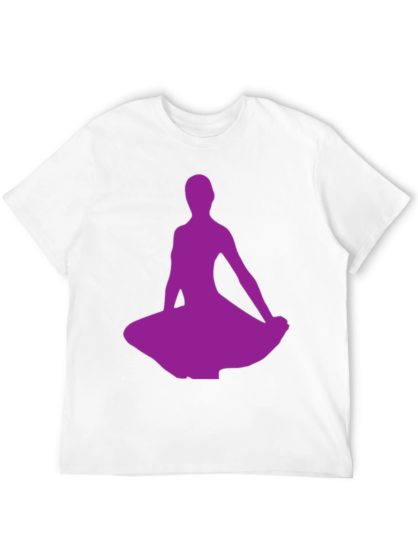 Purple Dancer Silhouette Black T-Shirt