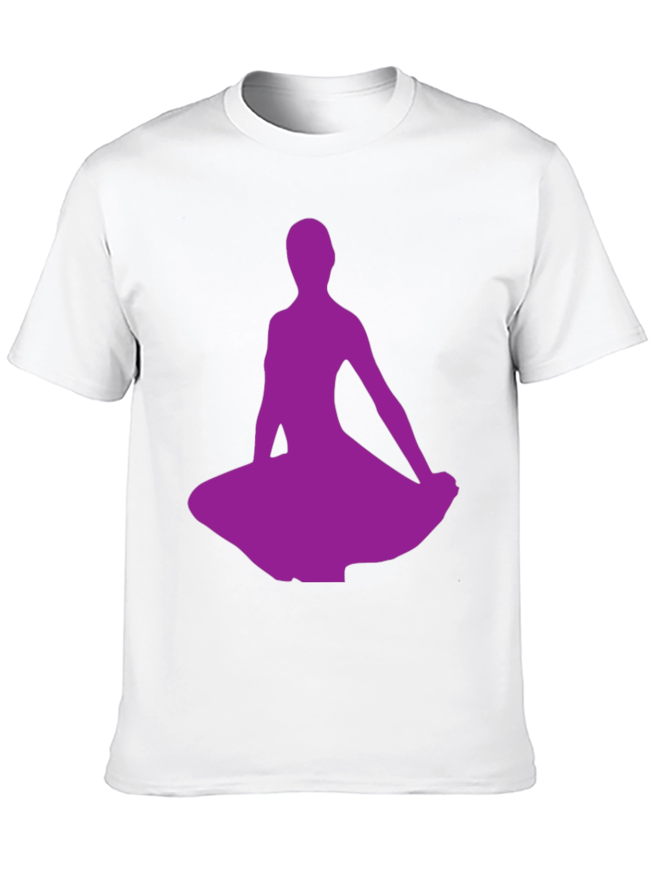 Purple Dancer Silhouette Black T-Shirt