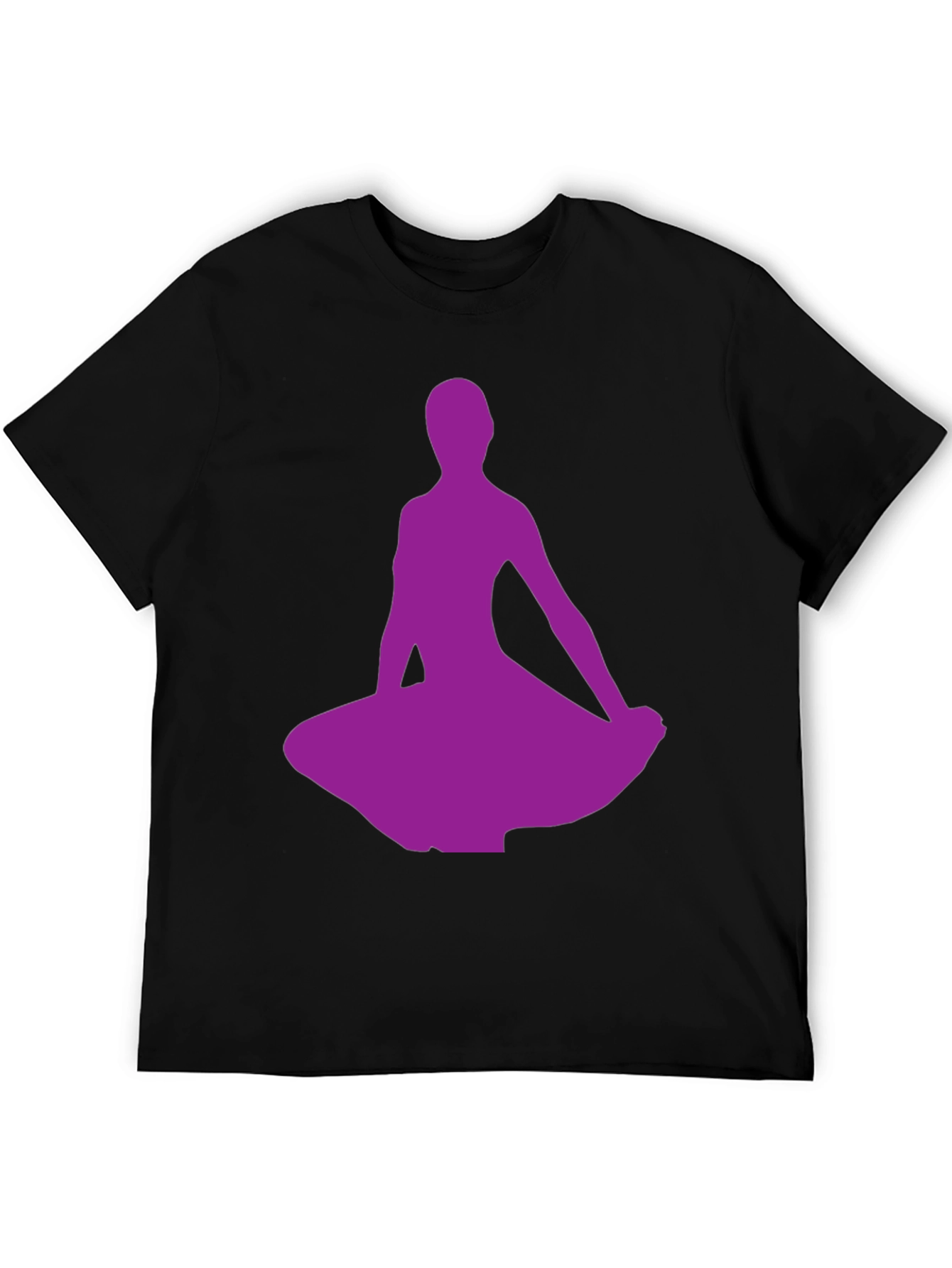 Purple Dancer Silhouette Black T-Shirt