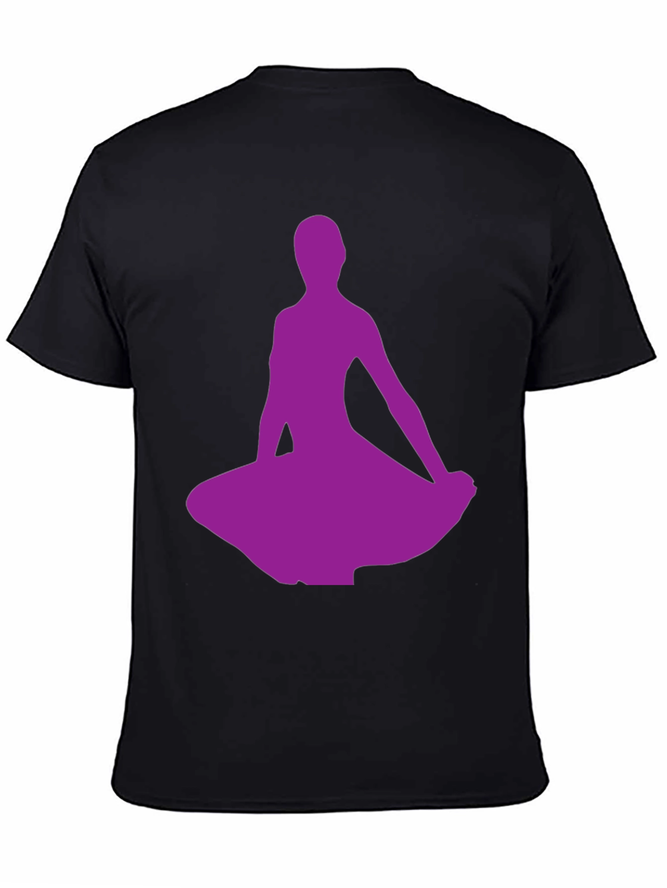 Purple Dancer Silhouette Black T-Shirt
