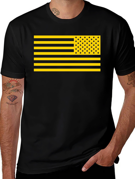 Novelty American Flag Graphic T-Shirt
