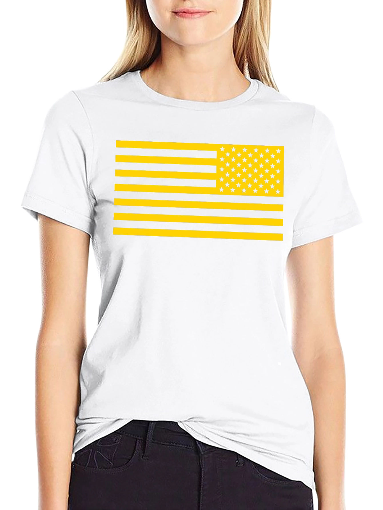 Novelty American Flag Graphic T-Shirt