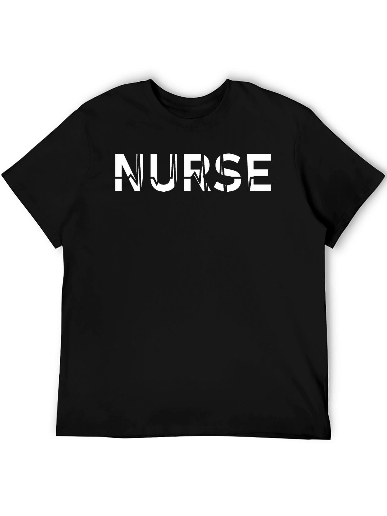 Nurse Heartbeat Graphic Tee - Black