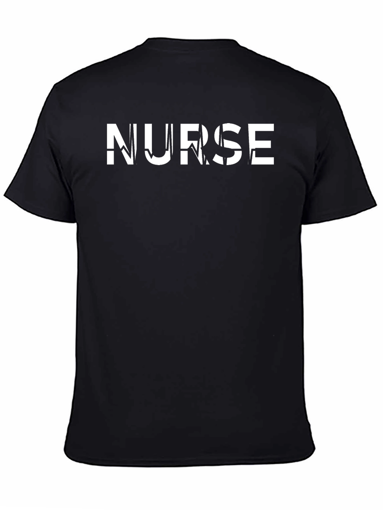 Nurse Heartbeat Graphic Tee - Black