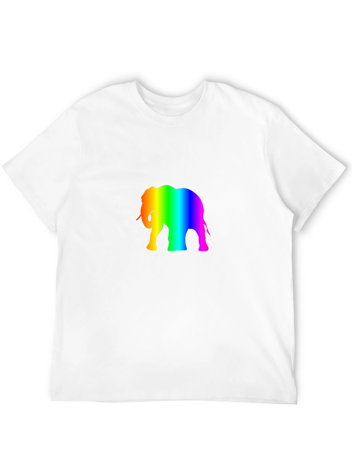 Rainbow Elephant Graphic Tee - Black
