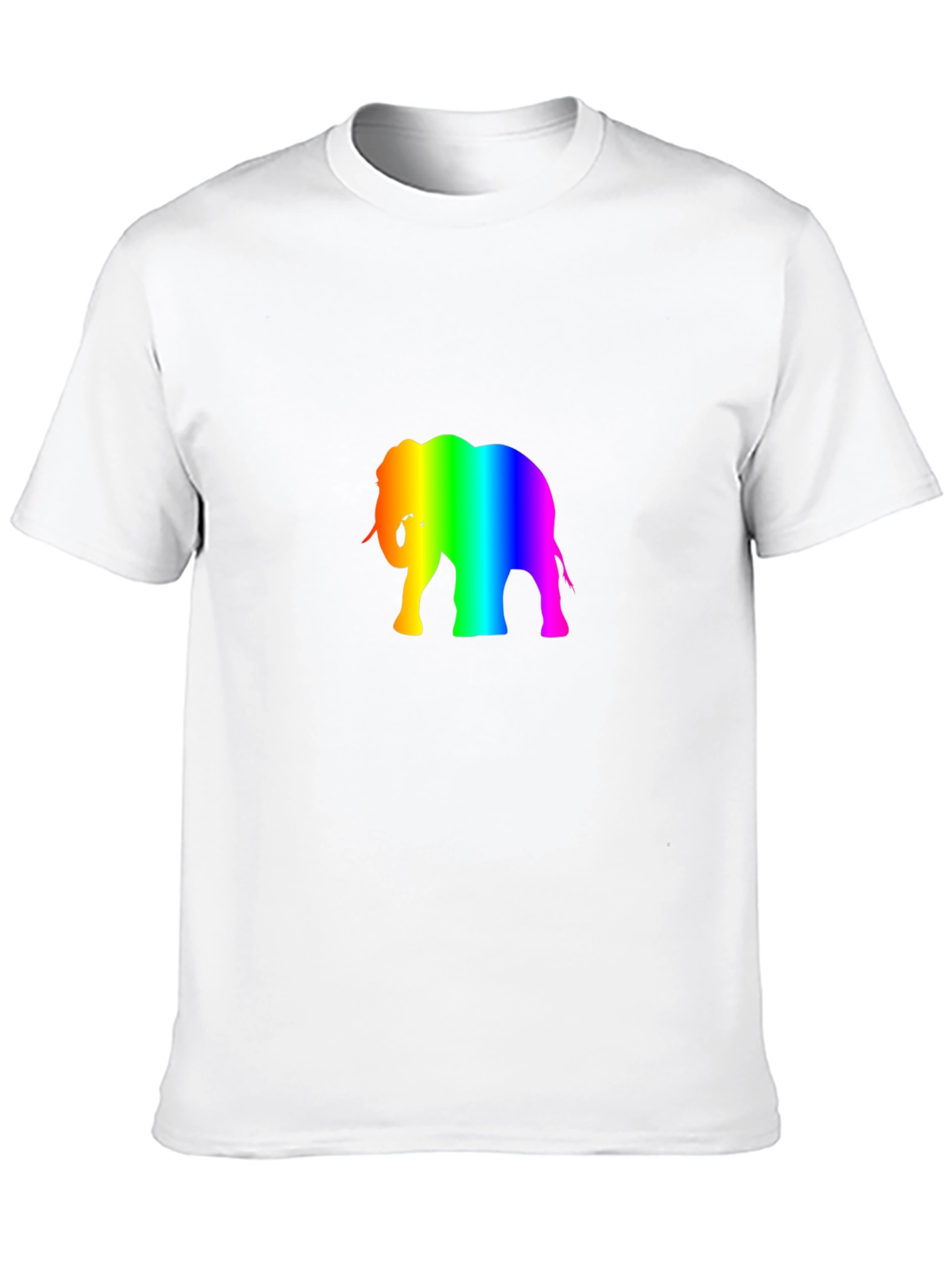 Rainbow Elephant Graphic Tee - Black