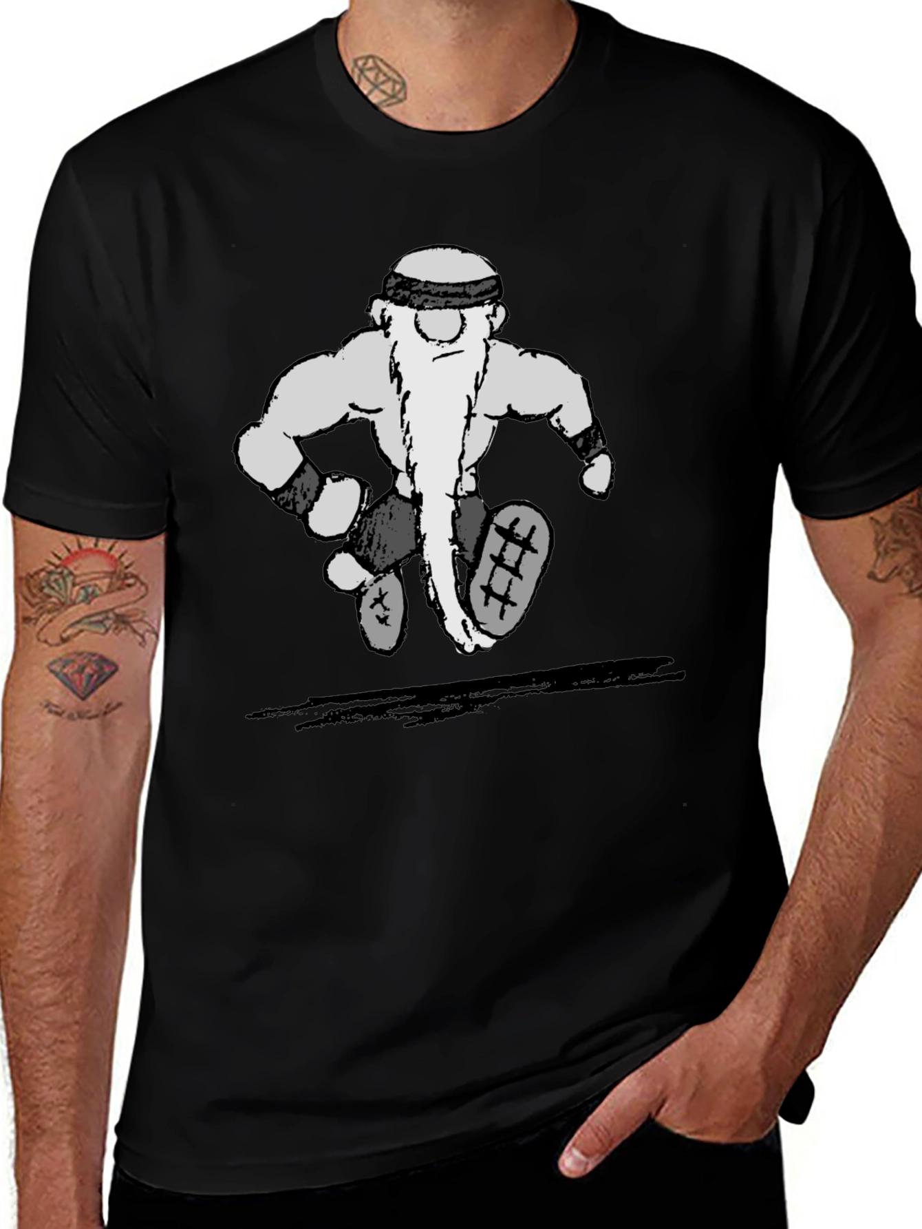 Dwarf Runner Graphic Tee - Mens Black T-Shirt