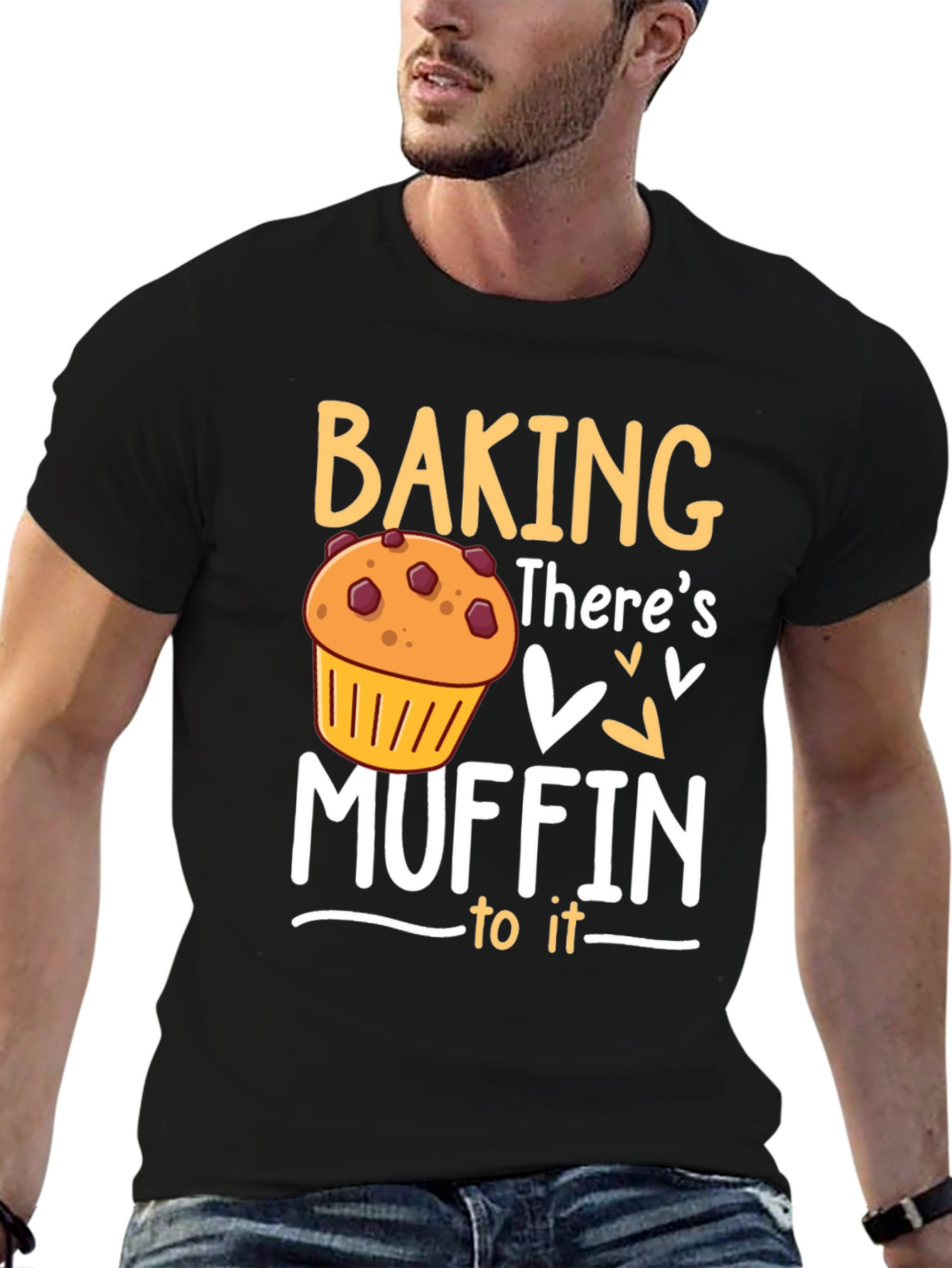 Baking Muffin Pun Graphic T-Shirt - Novelty Tee