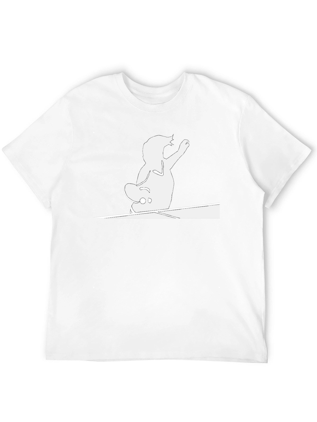 Cool Cat Skateboarder Black T-Shirt