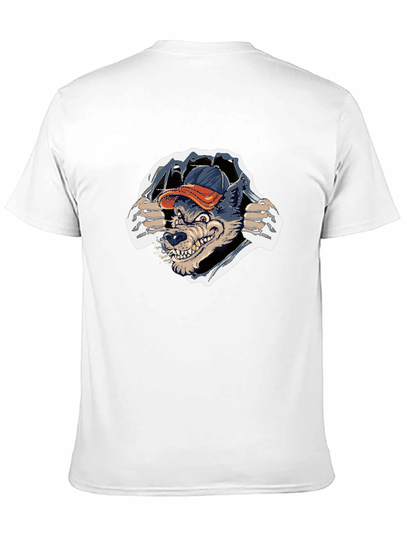 Wolf Graphic Tee - Ripped T-shirt Design