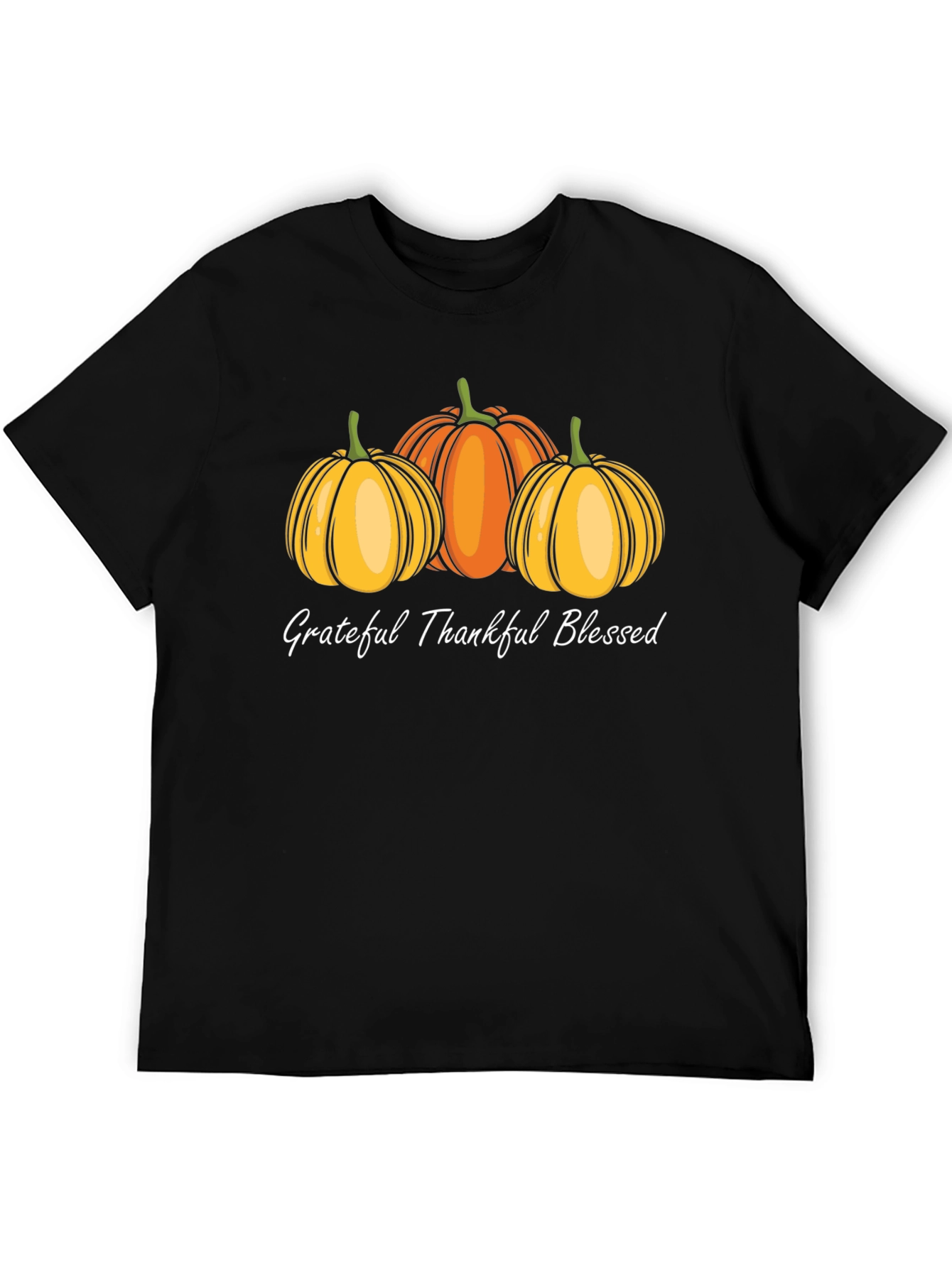 Grateful Thankful Blessed Pumpkin T-Shirt