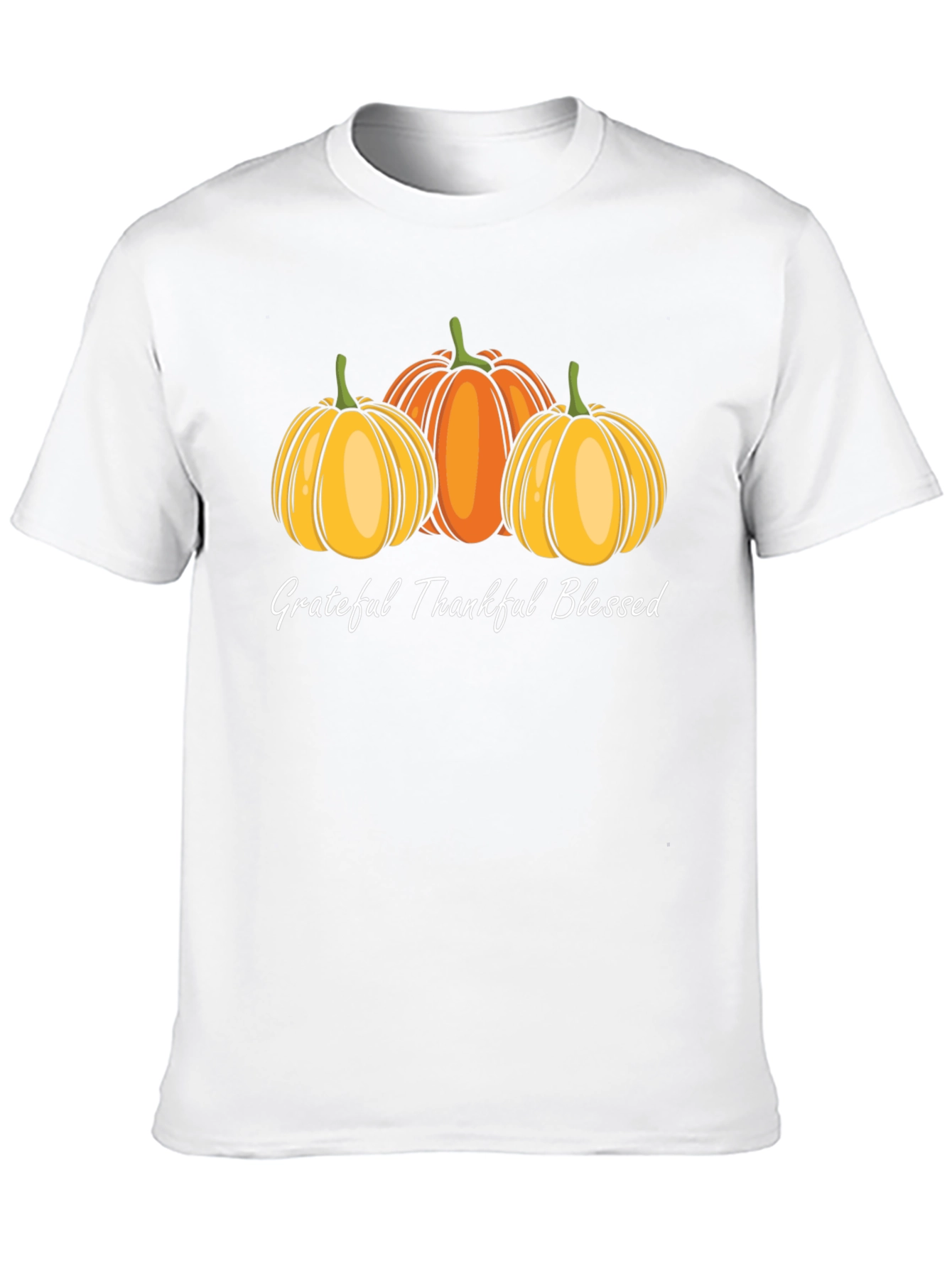 Grateful Thankful Blessed Pumpkin T-Shirt