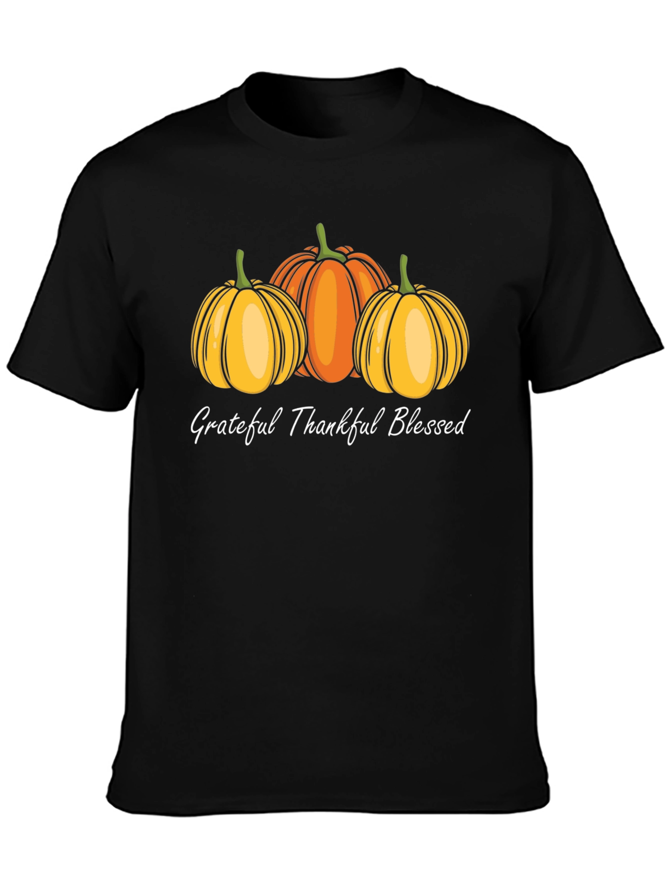 Grateful Thankful Blessed Pumpkin T-Shirt