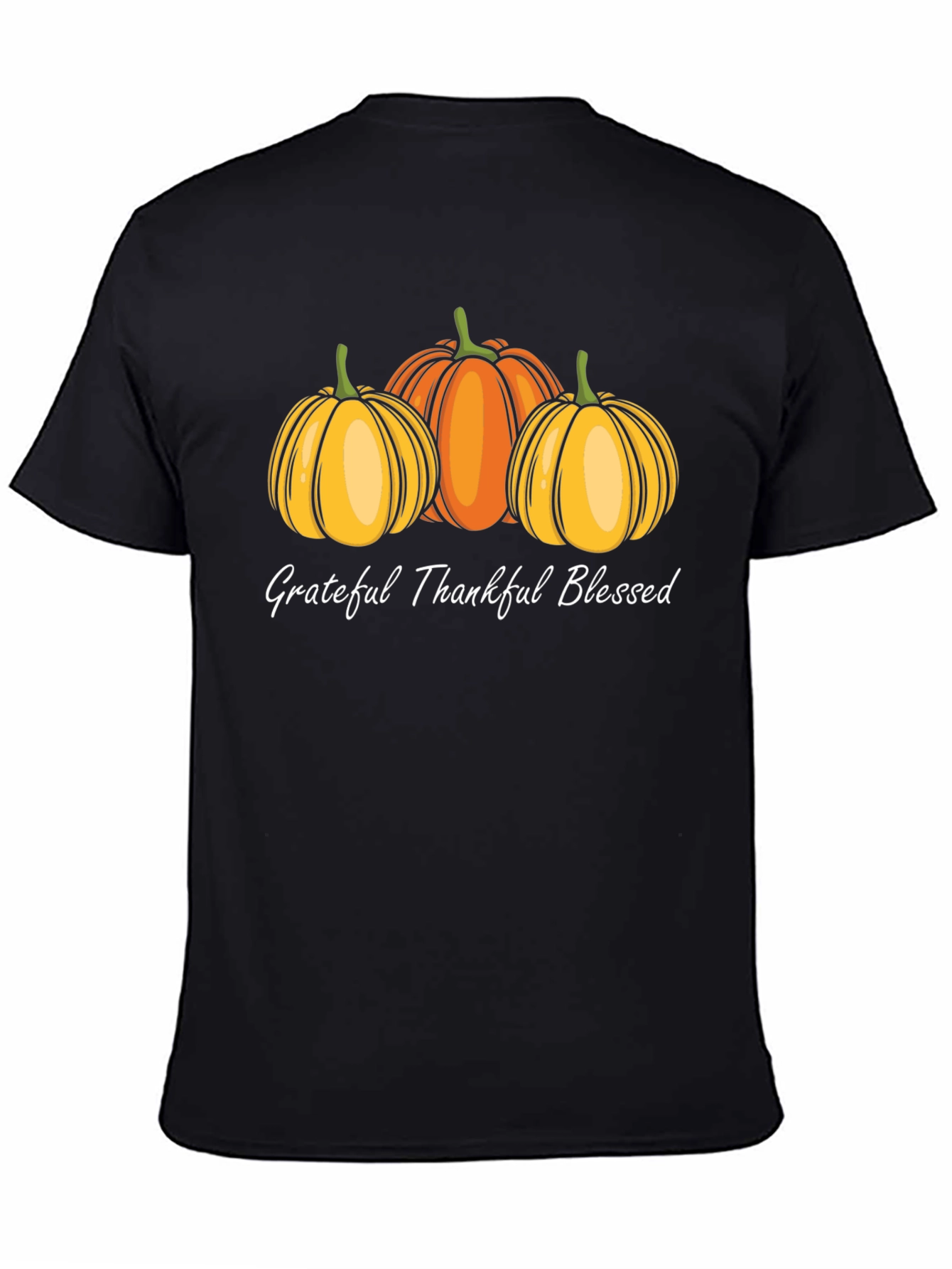 Grateful Thankful Blessed Pumpkin T-Shirt