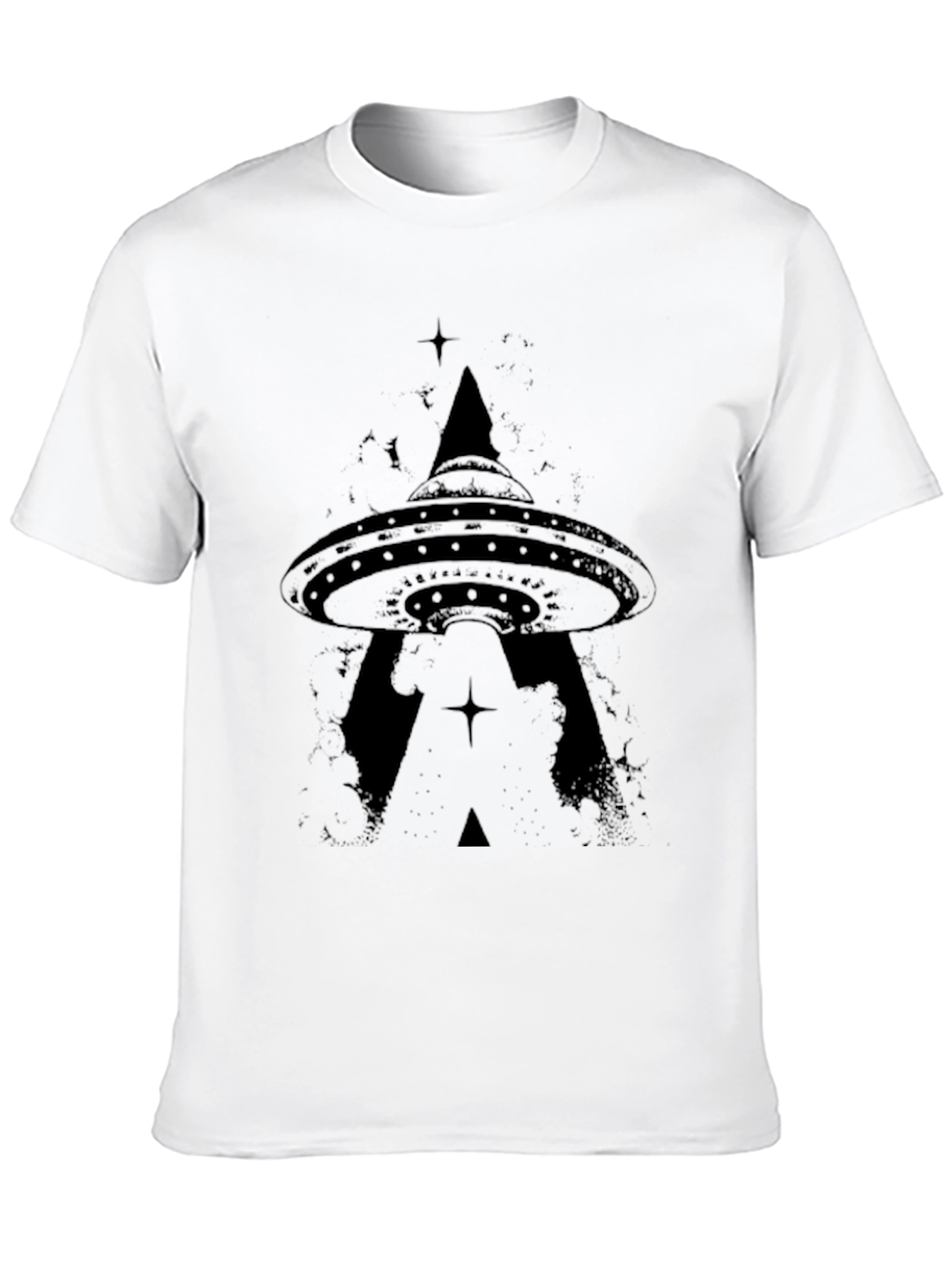 UFO Graphic T-Shirt - Black Alien Abduction Tee