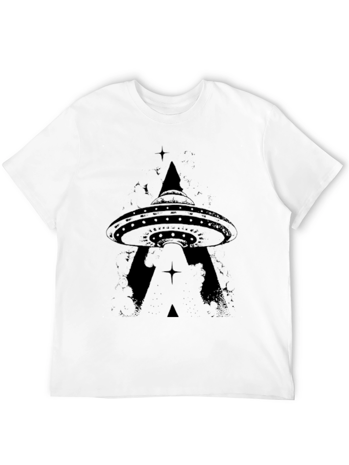 UFO Graphic T-Shirt - Black Alien Abduction Tee