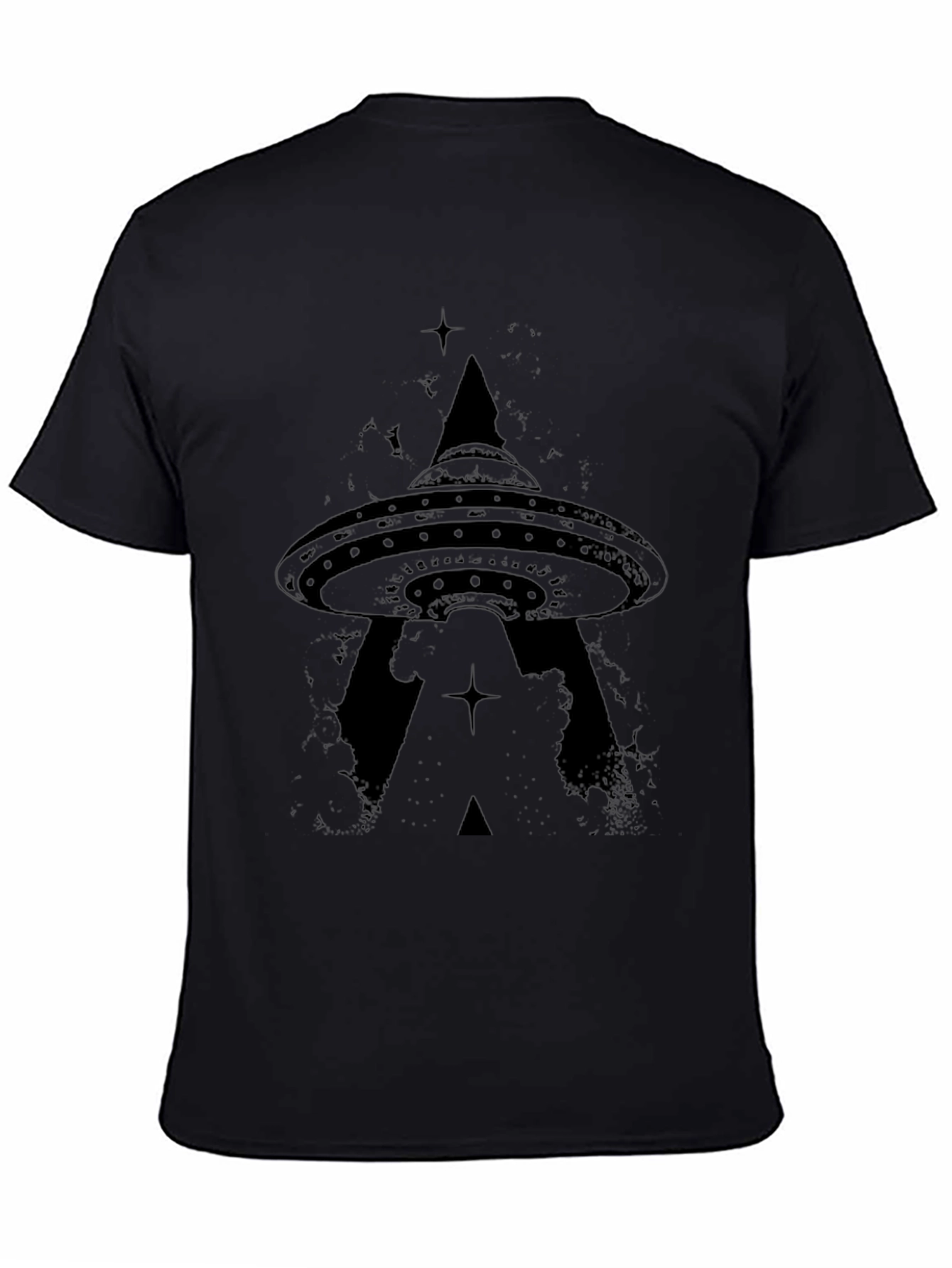 UFO Graphic T-Shirt - Black Alien Abduction Tee