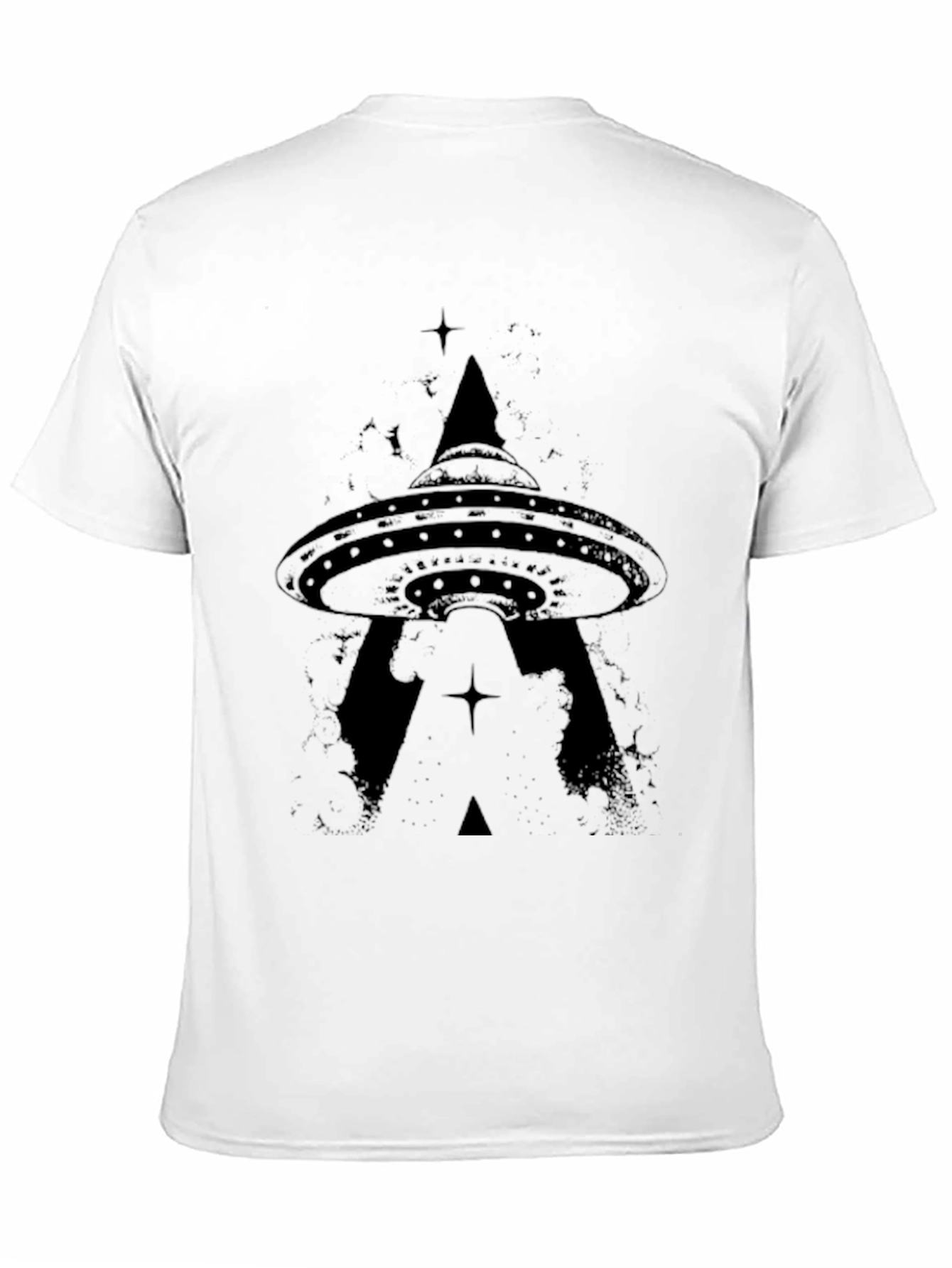 UFO Graphic T-Shirt - Black Alien Abduction Tee