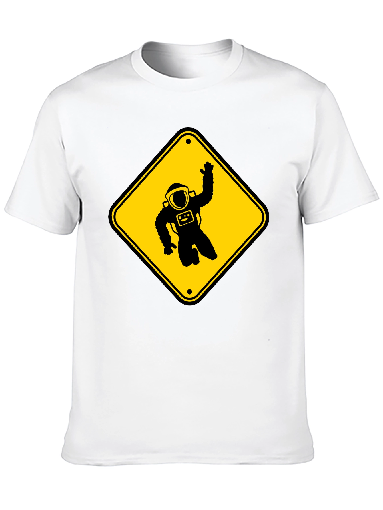 Astronaut Crossing Black T-Shirt